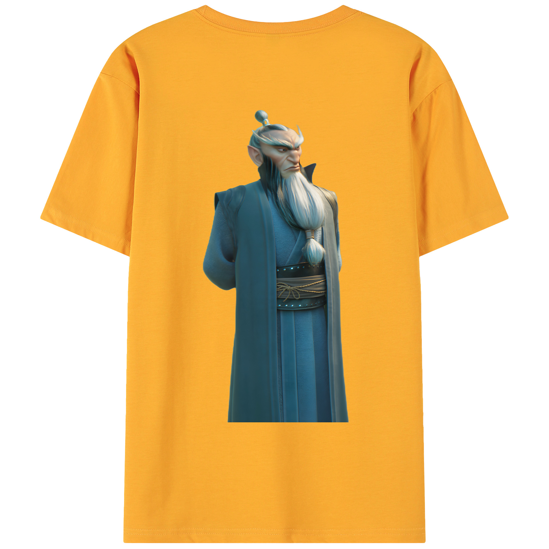 （画像用） Ne Zha 2 ナタ 魔童の大暴れ 綿100％ メンズ半袖Tシャツ（バックプリント） 通気性