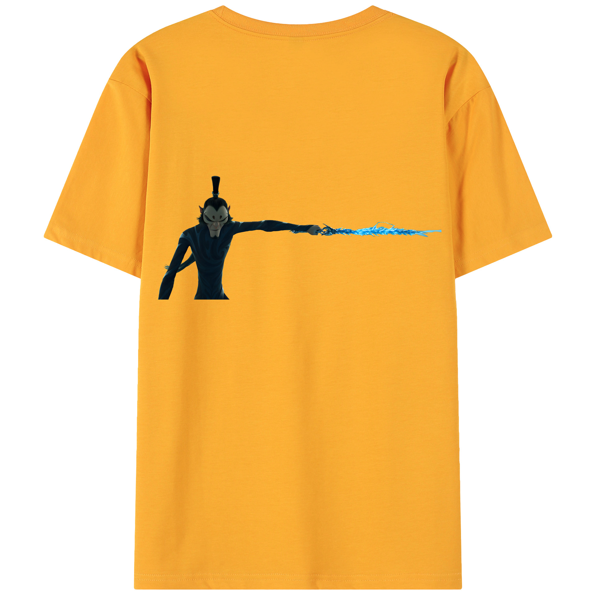 （画像用） Ne Zha 2 ナタ 魔童の大暴れ 綿100％ メンズ半袖Tシャツ（バックプリント） 通気性