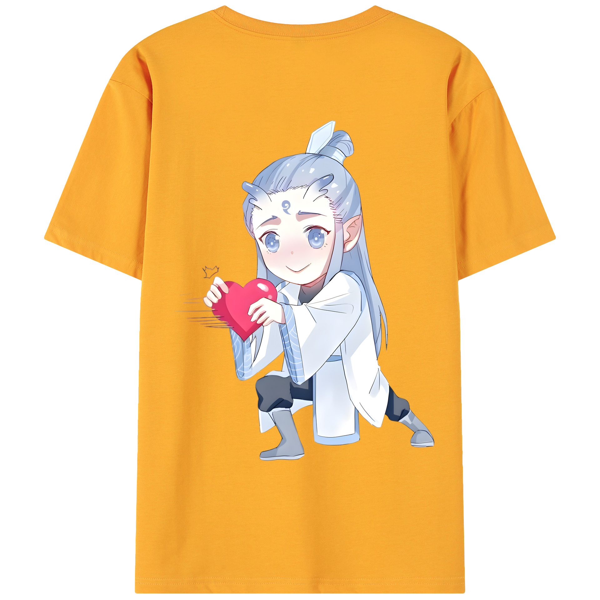 （画像用） Ne Zha 2 ナタ 魔童の大暴れ 綿100％ メンズ半袖Tシャツ（バックプリント） 通気性