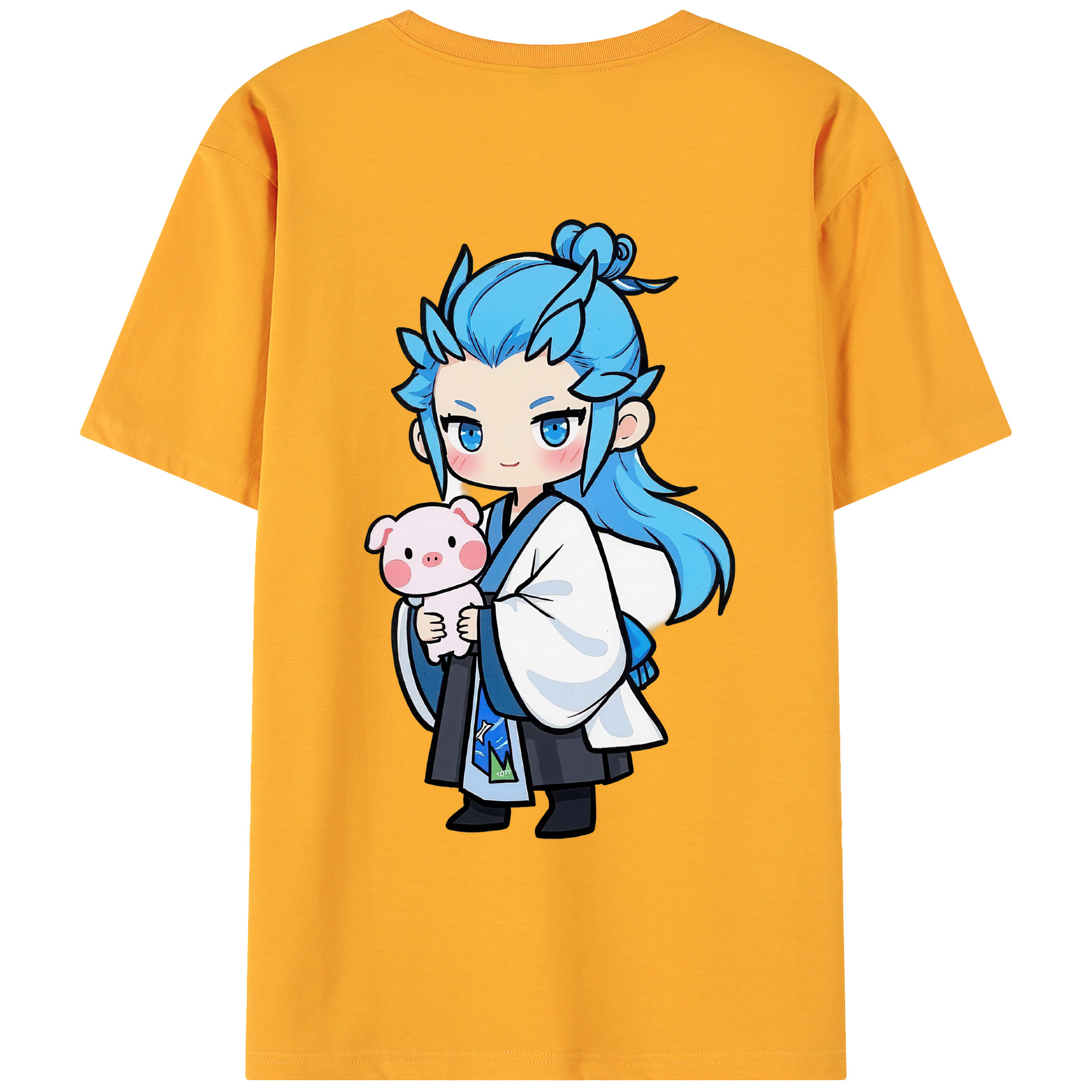 （画像用） Ne Zha 2 ナタ 魔童の大暴れ 綿100％ メンズ半袖Tシャツ（バックプリント） 通気性