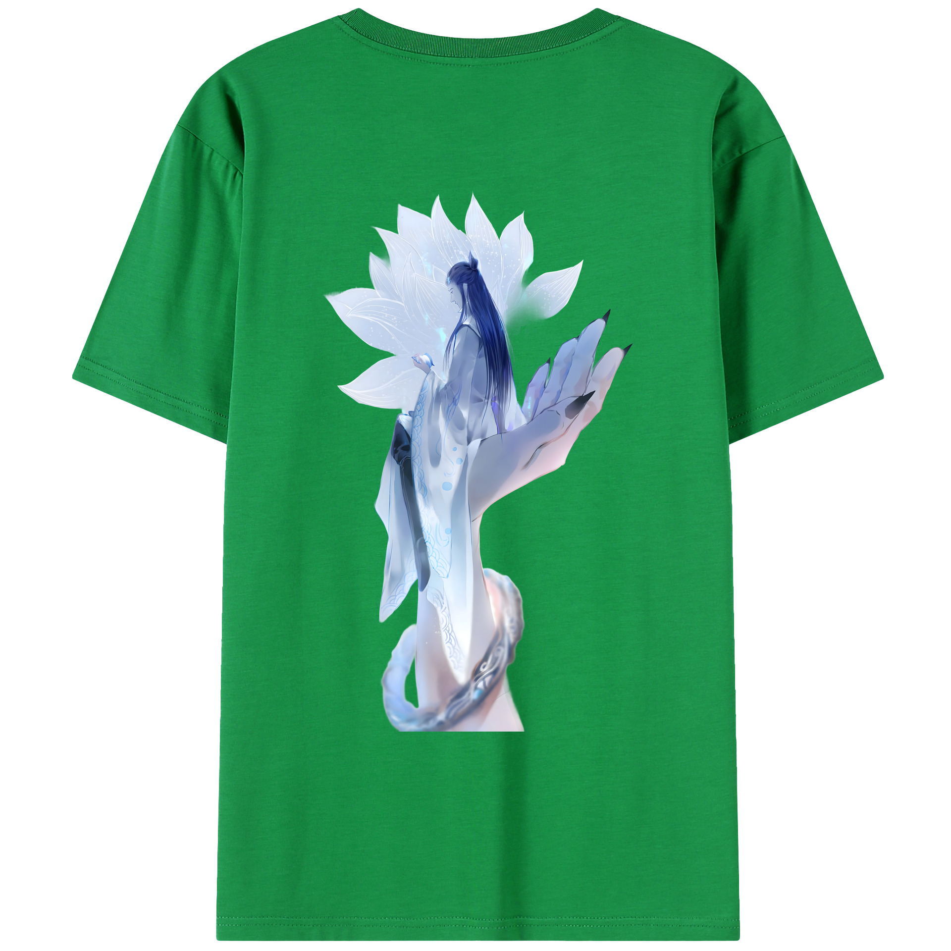 （画像用） Ne Zha 2 ナタ 魔童の大暴れ 綿100％ メンズ半袖Tシャツ（バックプリント） 通気性