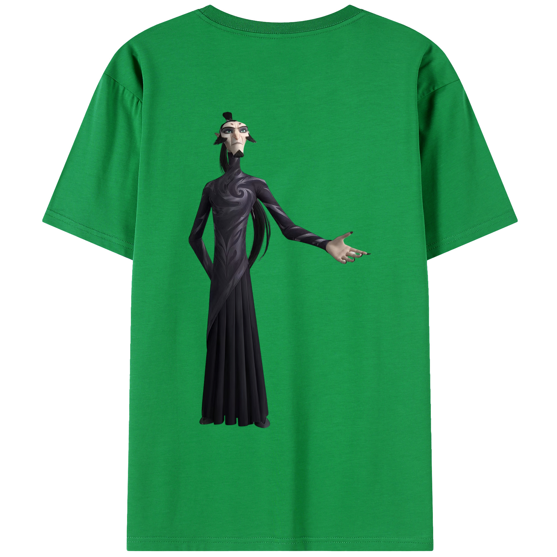 （画像用） Ne Zha 2 ナタ 魔童の大暴れ 綿100％ メンズ半袖Tシャツ（バックプリント） 通気性