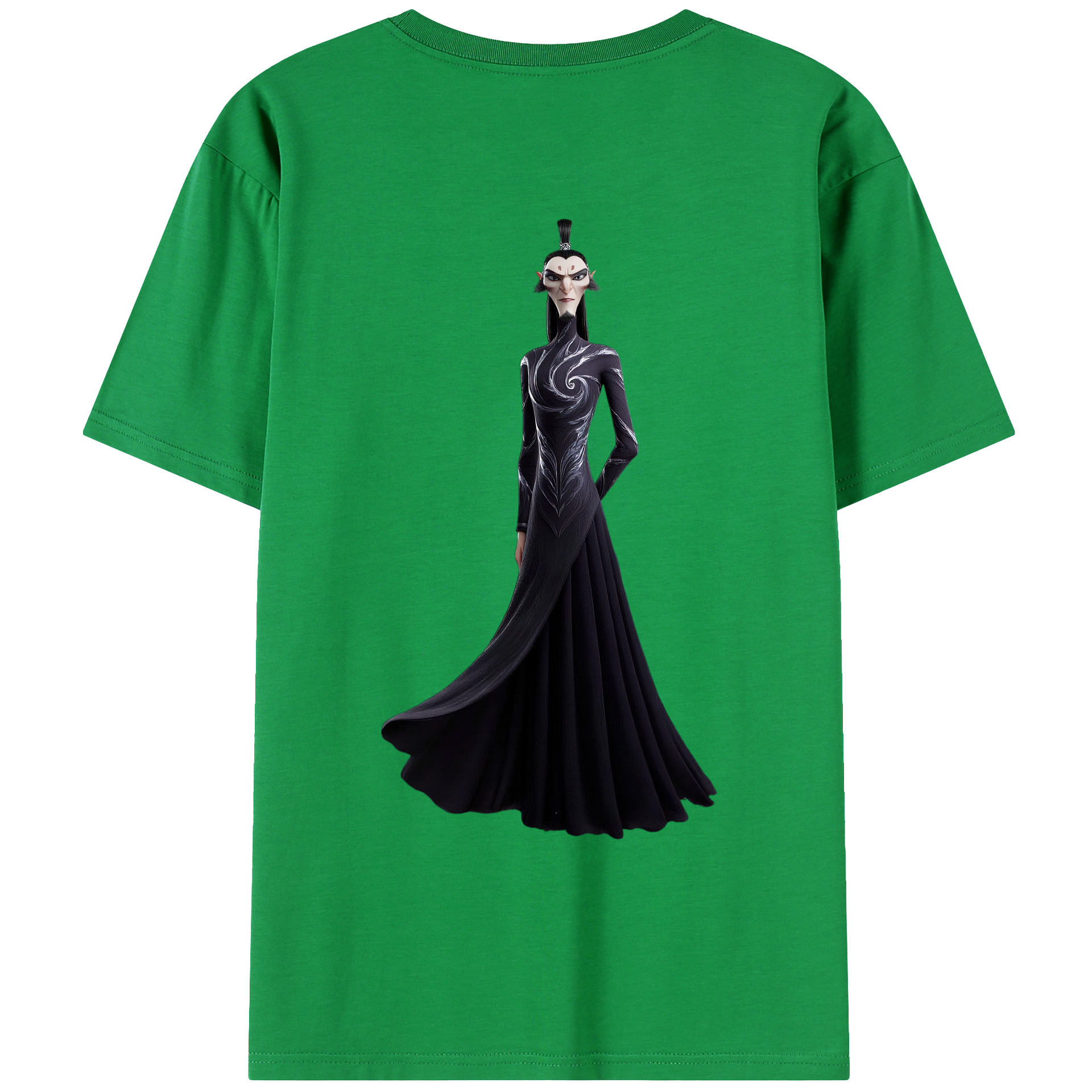 （画像用） Ne Zha 2 ナタ 魔童の大暴れ 綿100％ メンズ半袖Tシャツ（バックプリント） 通気性