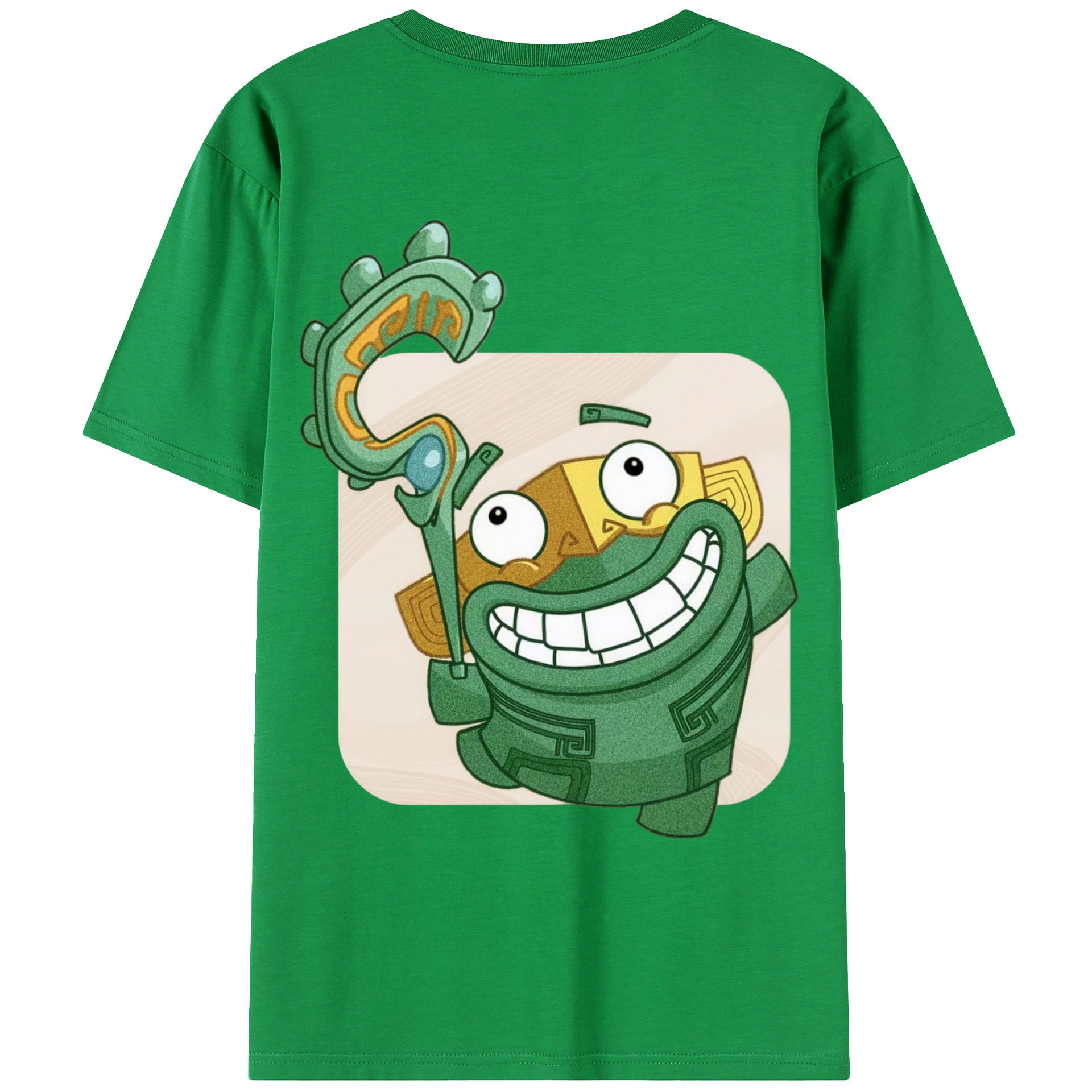 （画像用） Ne Zha 2 ナタ 魔童の大暴れ 綿100％ メンズ半袖Tシャツ（バックプリント） 通気性