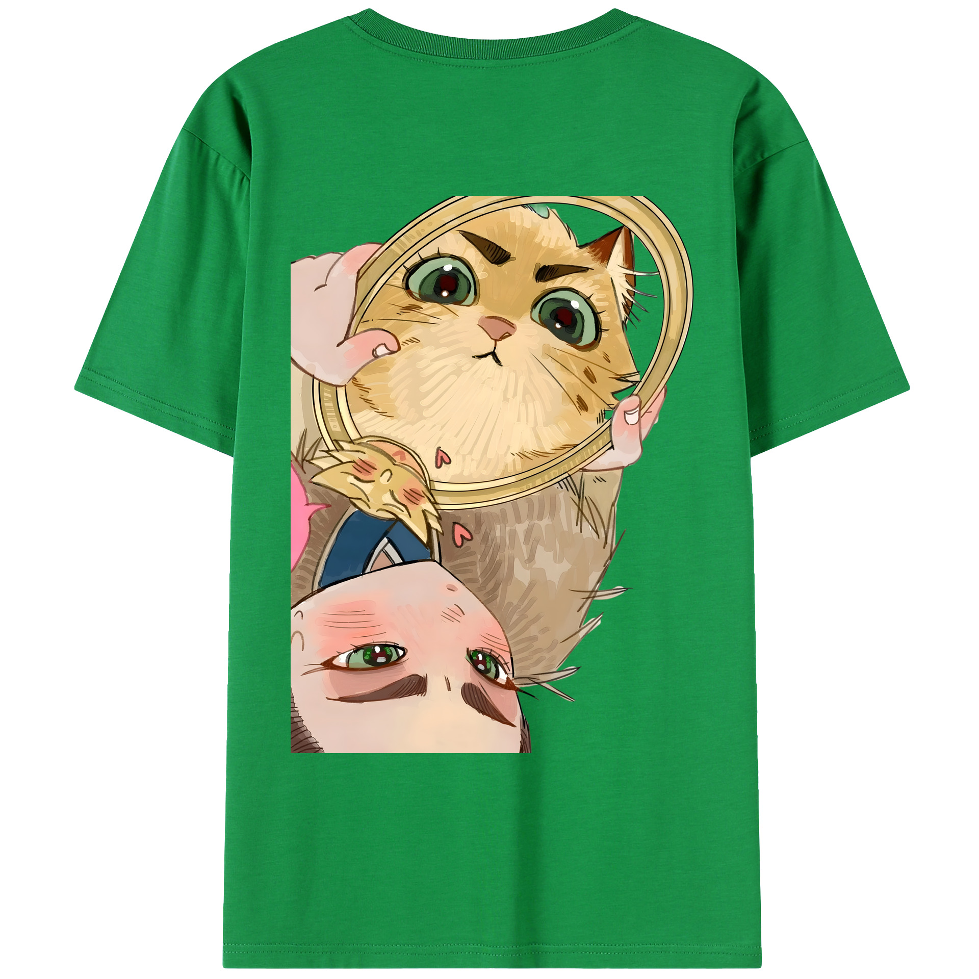 （画像用） Ne Zha 2 ナタ 魔童の大暴れ 綿100％ メンズ半袖Tシャツ（バックプリント） 通気性