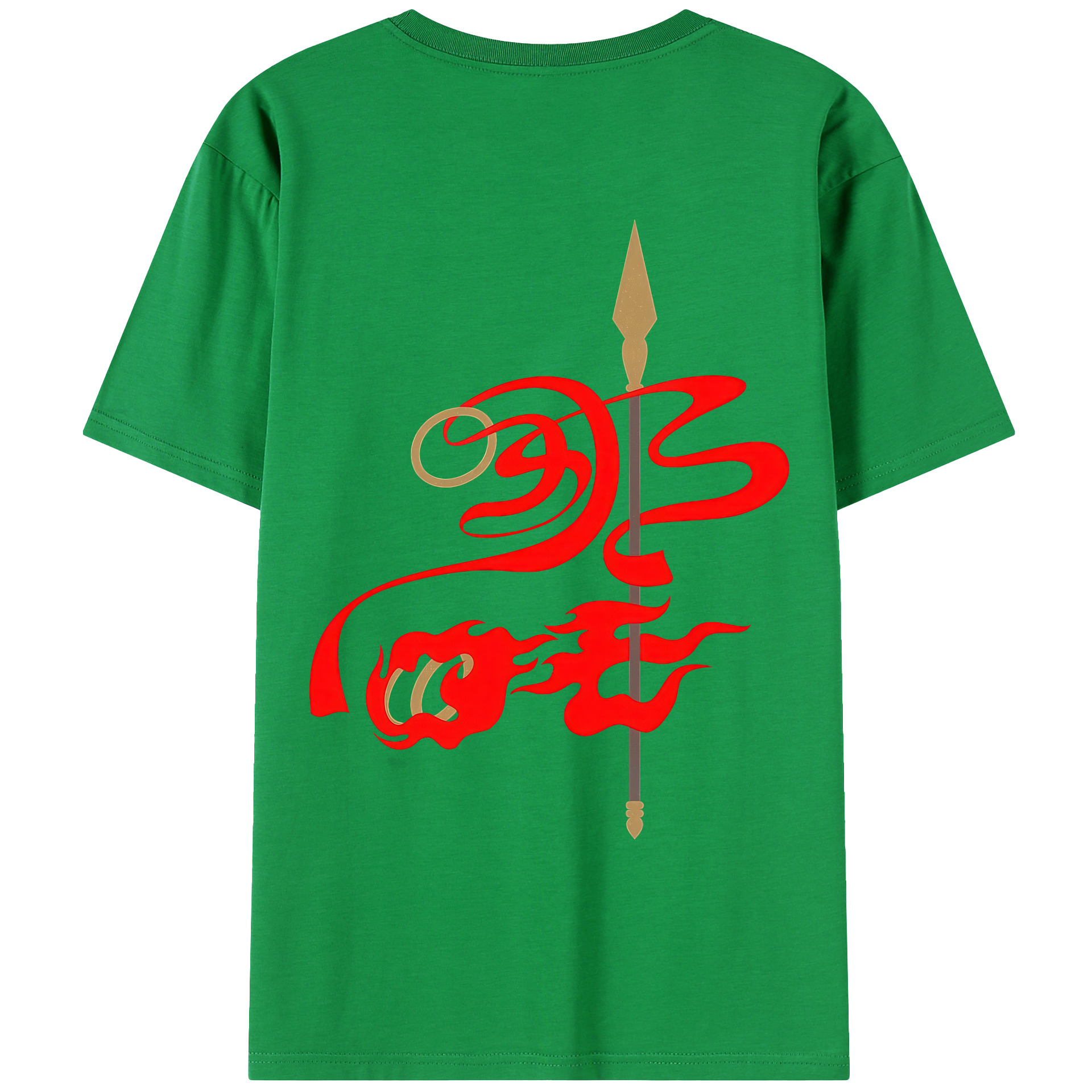 （画像用） Ne Zha 2 ナタ 魔童の大暴れ 綿100％ メンズ半袖Tシャツ（バックプリント） 通気性