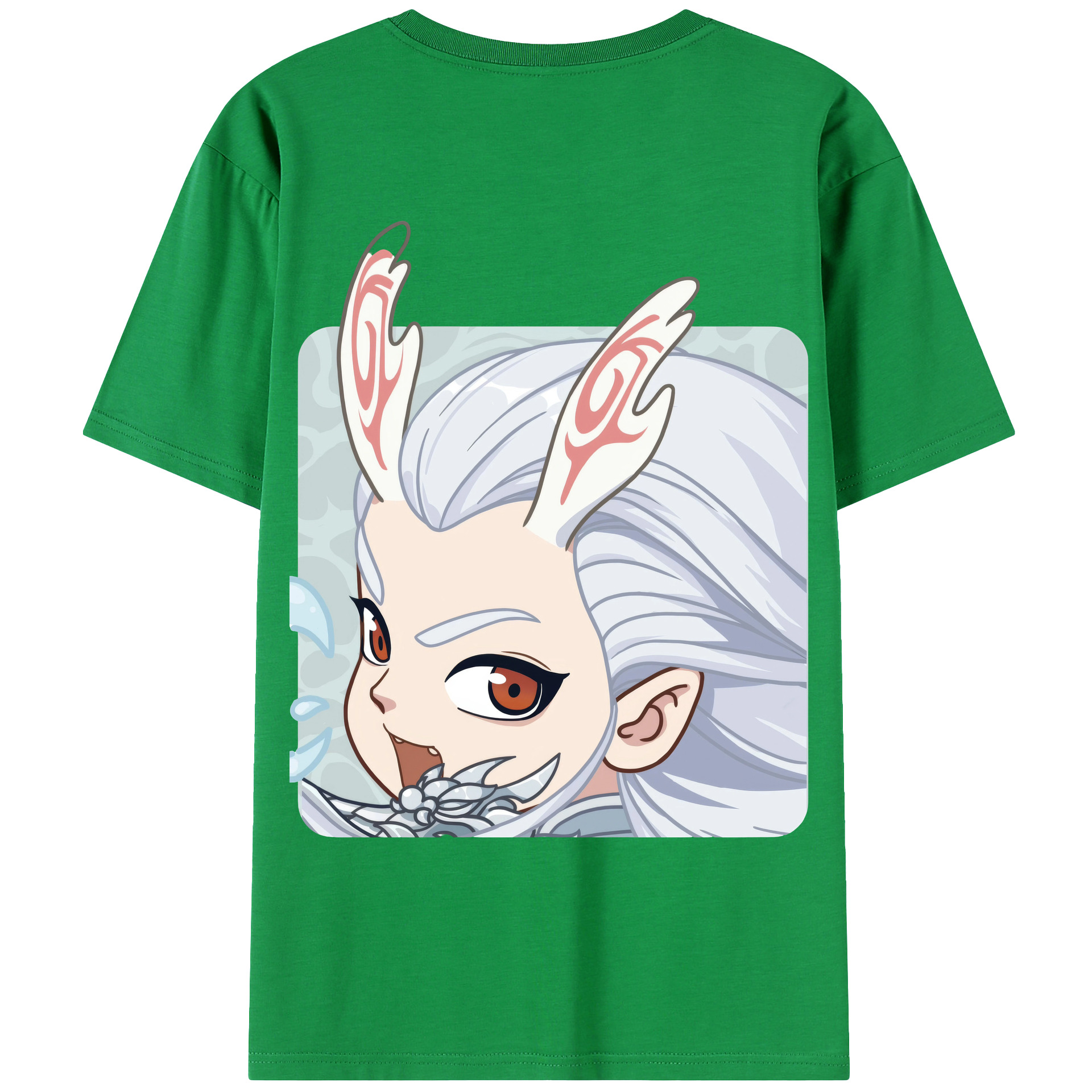 （画像用） Ne Zha 2 ナタ 魔童の大暴れ 綿100％ メンズ半袖Tシャツ（バックプリント） 通気性
