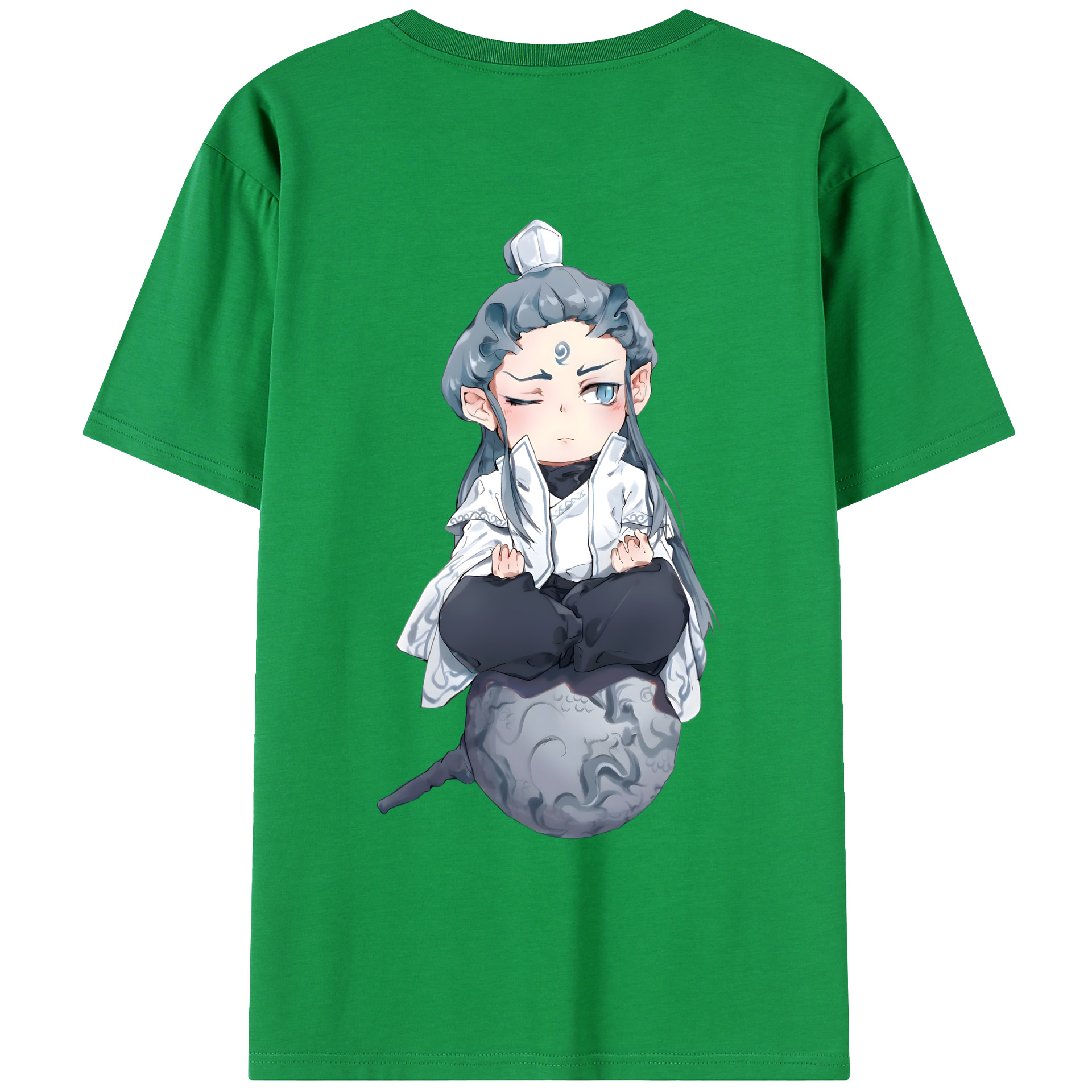 （画像用） Ne Zha 2 ナタ 魔童の大暴れ 綿100％ メンズ半袖Tシャツ（バックプリント） 通気性