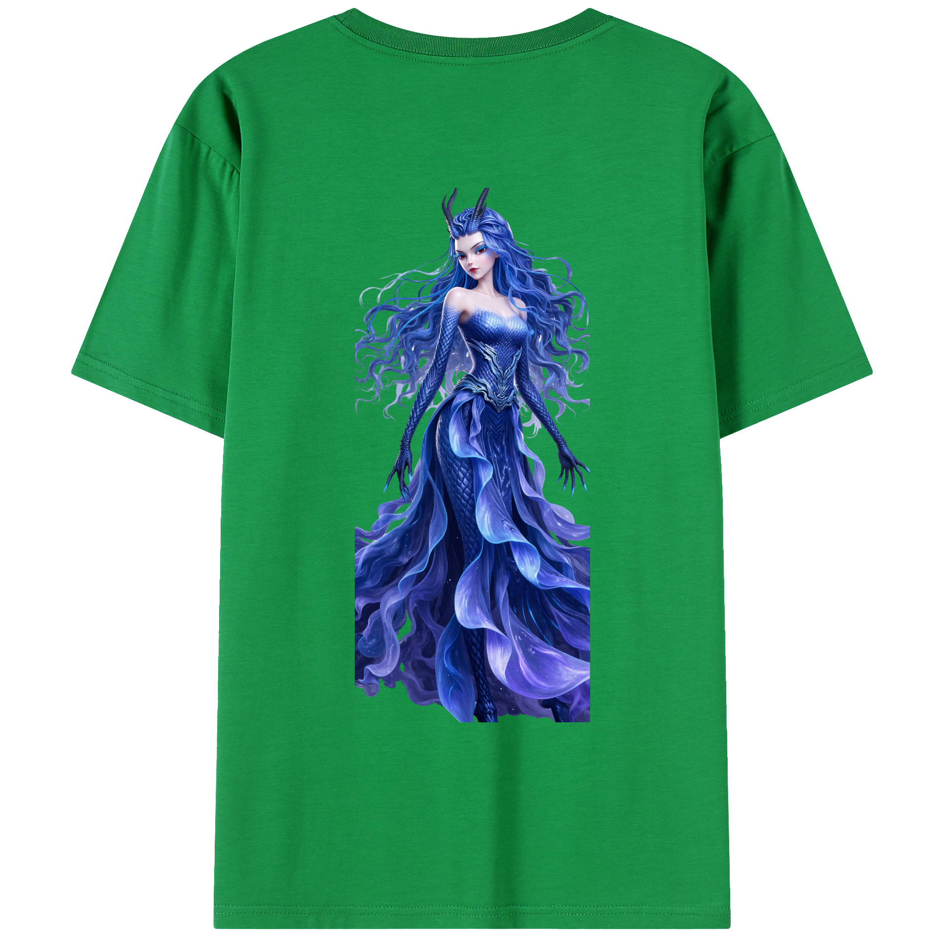 （画像用） Ne Zha 2 ナタ 魔童の大暴れ 綿100％ メンズ半袖Tシャツ（バックプリント） 通気性