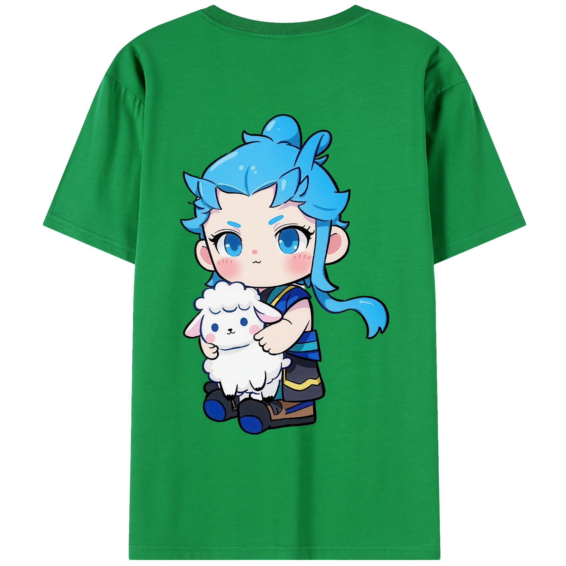 （画像用） Ne Zha 2 ナタ 魔童の大暴れ 綿100％ メンズ半袖Tシャツ（バックプリント） 通気性