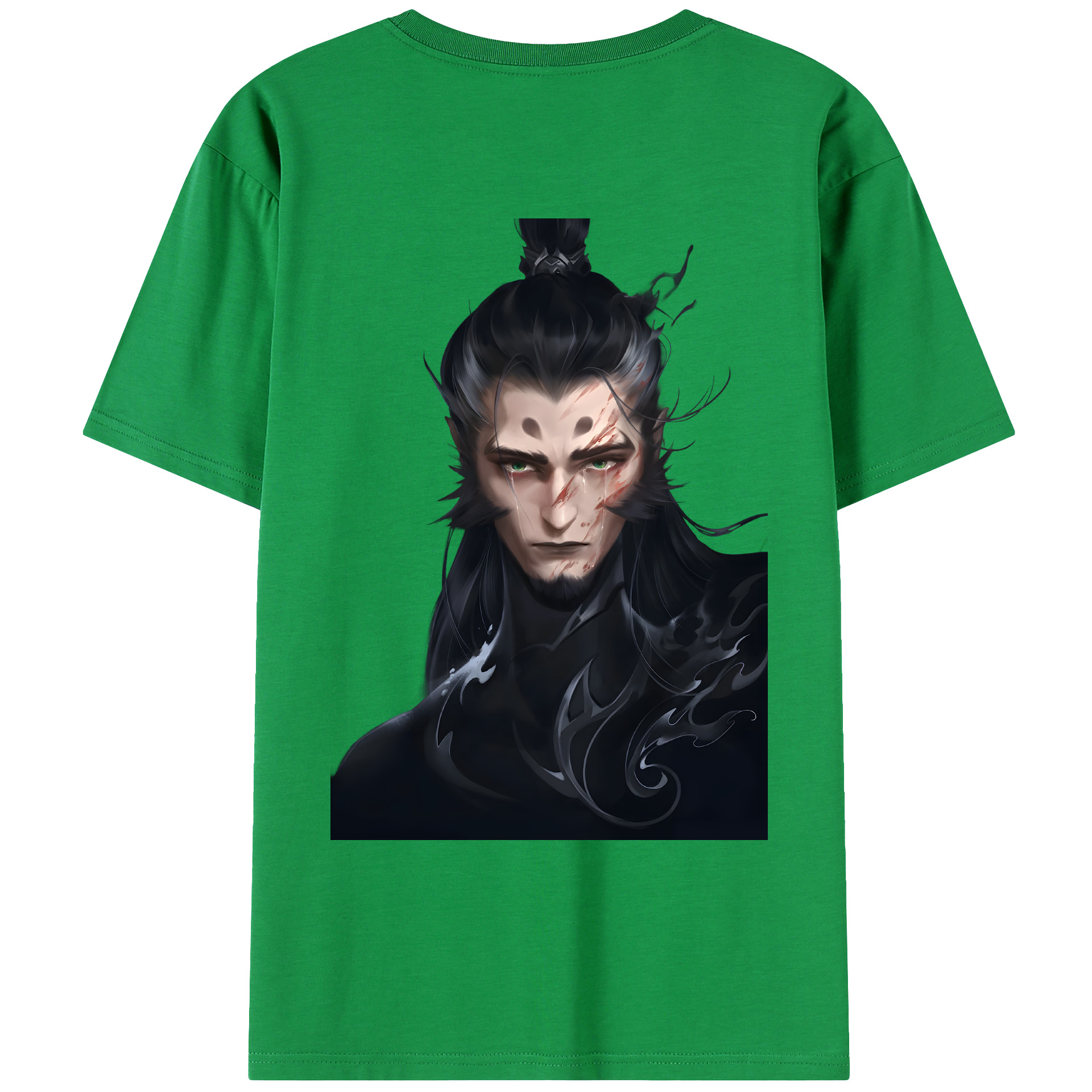 （画像用） Ne Zha 2 ナタ 魔童の大暴れ 綿100％ メンズ半袖Tシャツ（バックプリント） 通気性