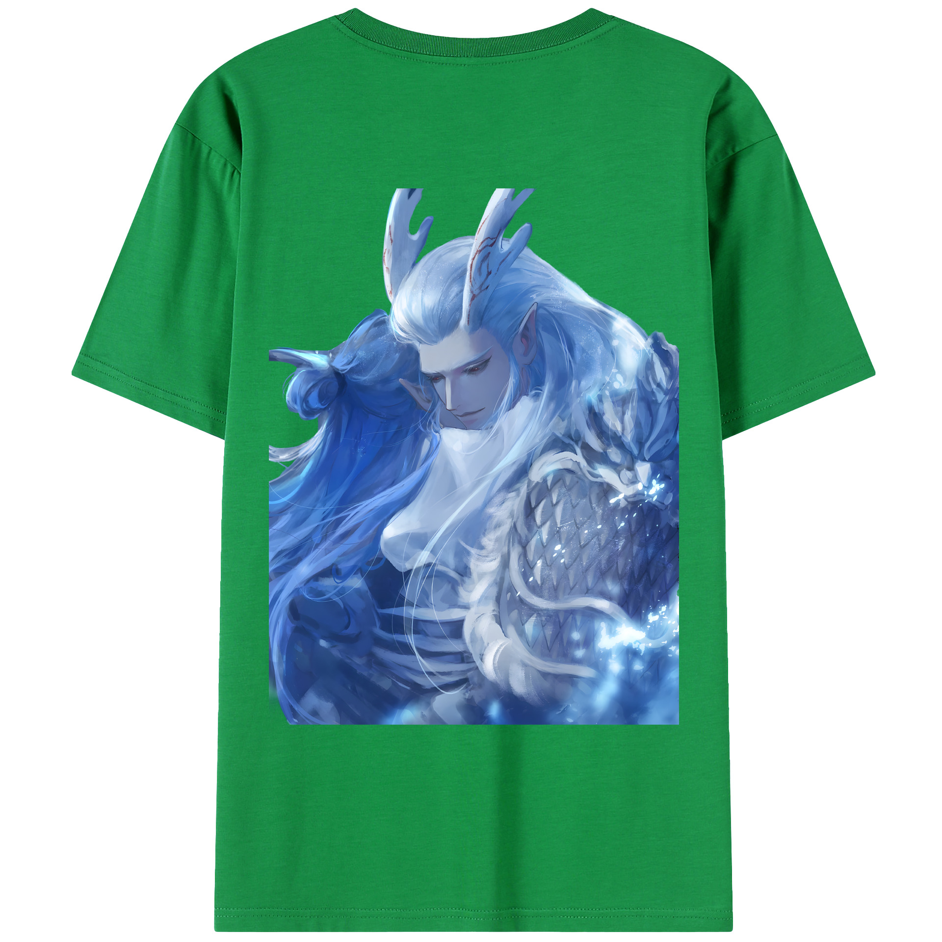 （画像用） Ne Zha 2 ナタ 魔童の大暴れ 綿100％ メンズ半袖Tシャツ（バックプリント） 通気性
