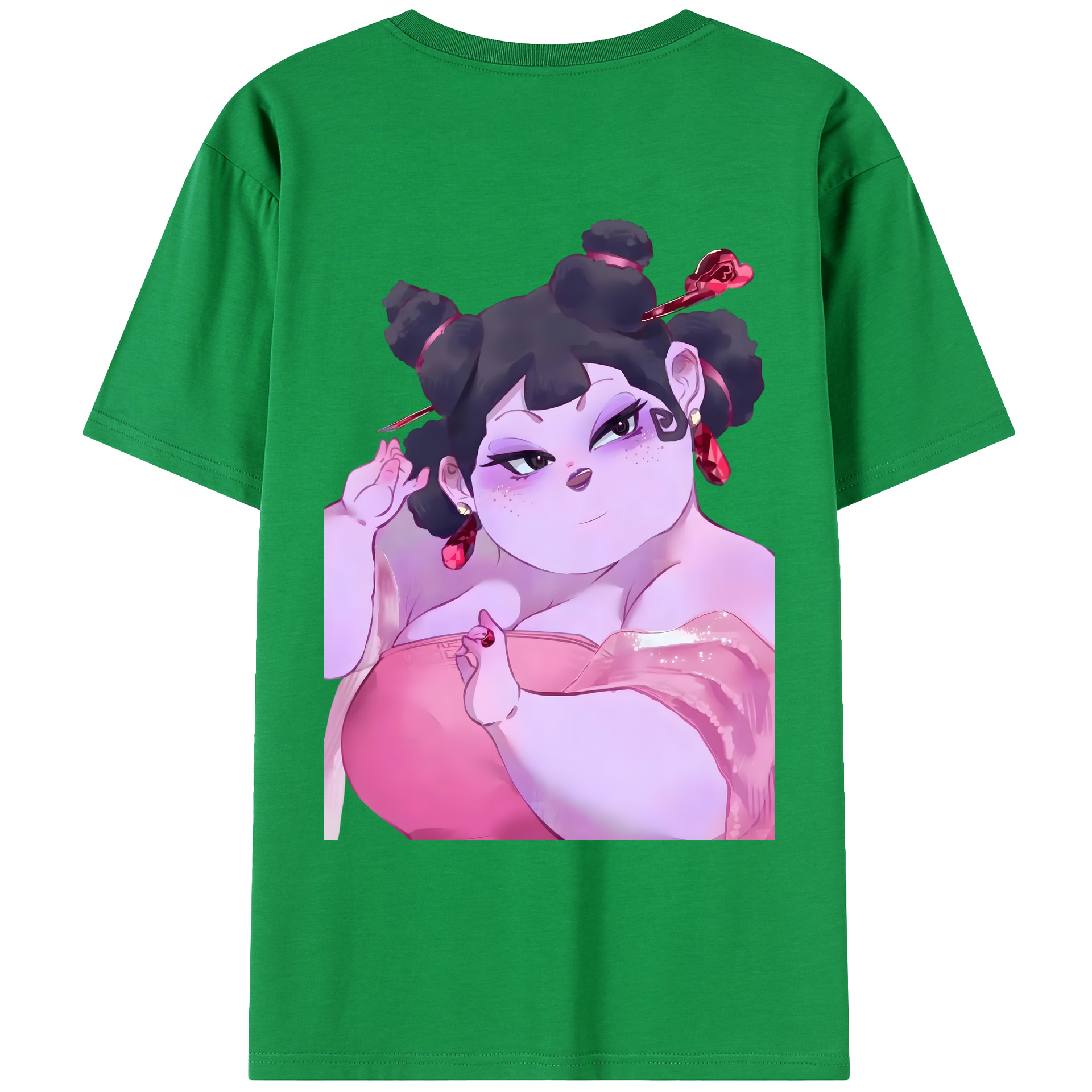 （画像用） Ne Zha 2 ナタ 魔童の大暴れ 綿100％ メンズ半袖Tシャツ（バックプリント） 通気性