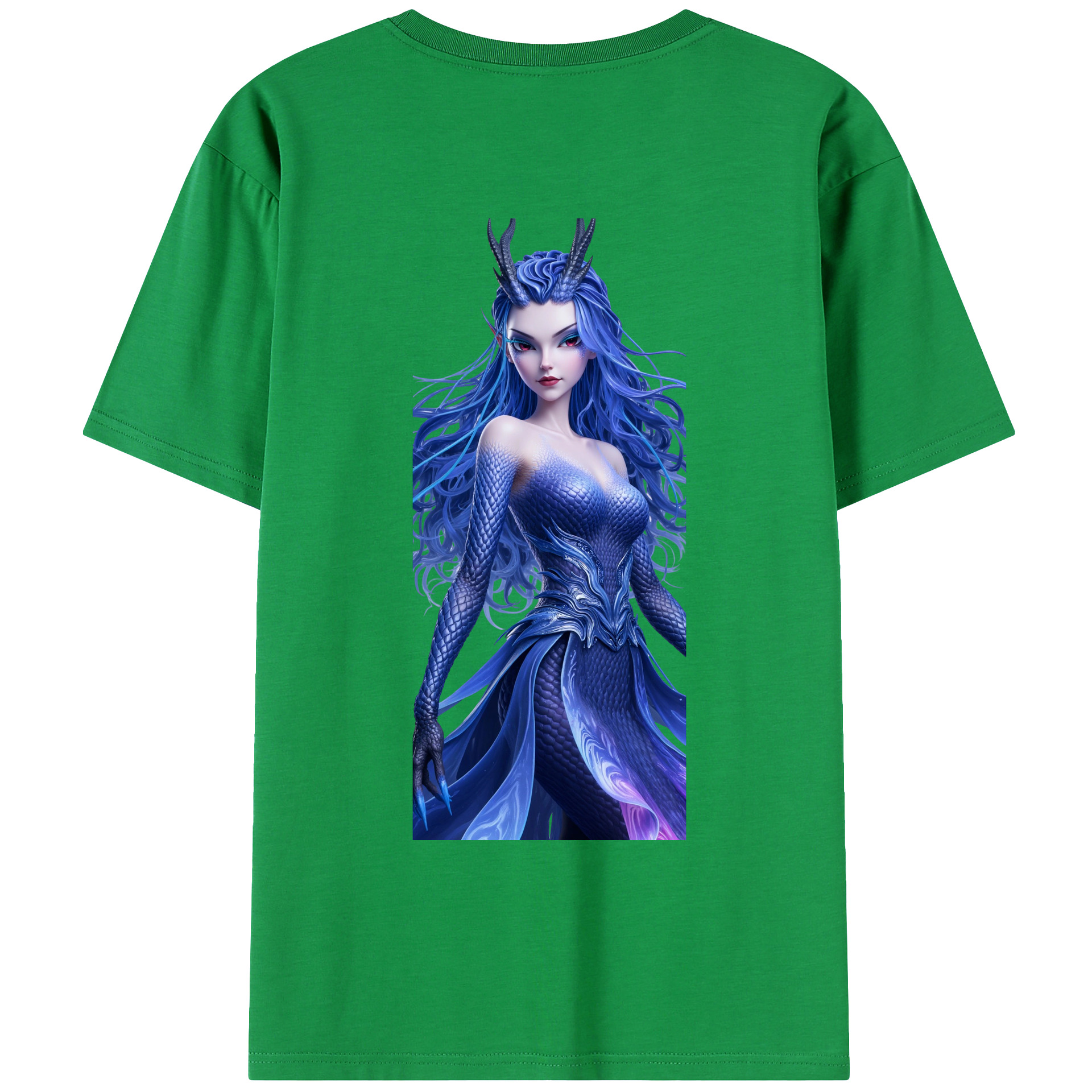 （画像用） Ne Zha 2 ナタ 魔童の大暴れ 綿100％ メンズ半袖Tシャツ（バックプリント） 通気性