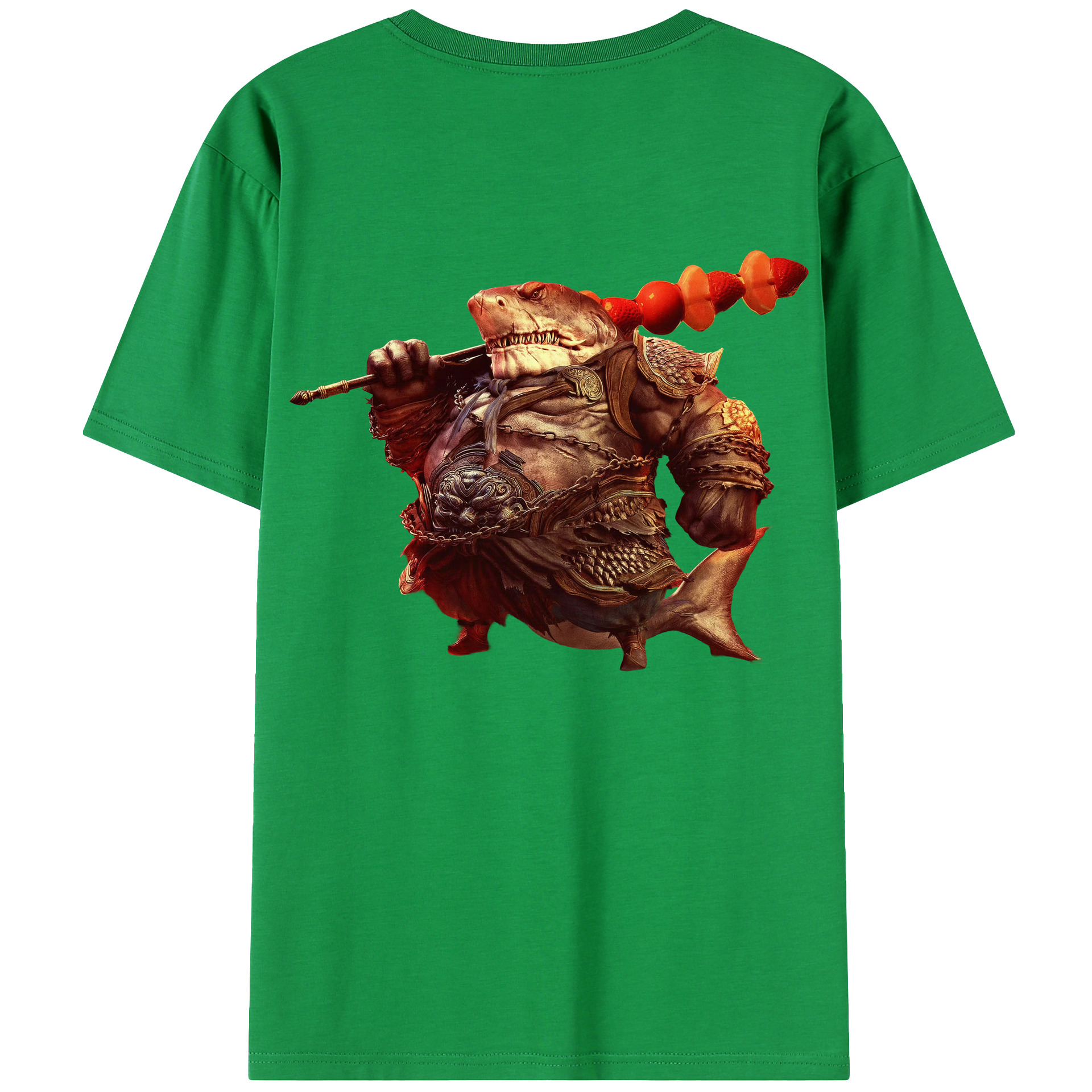 （画像用） Ne Zha 2 ナタ 魔童の大暴れ 綿100％ メンズ半袖Tシャツ（バックプリント） 通気性