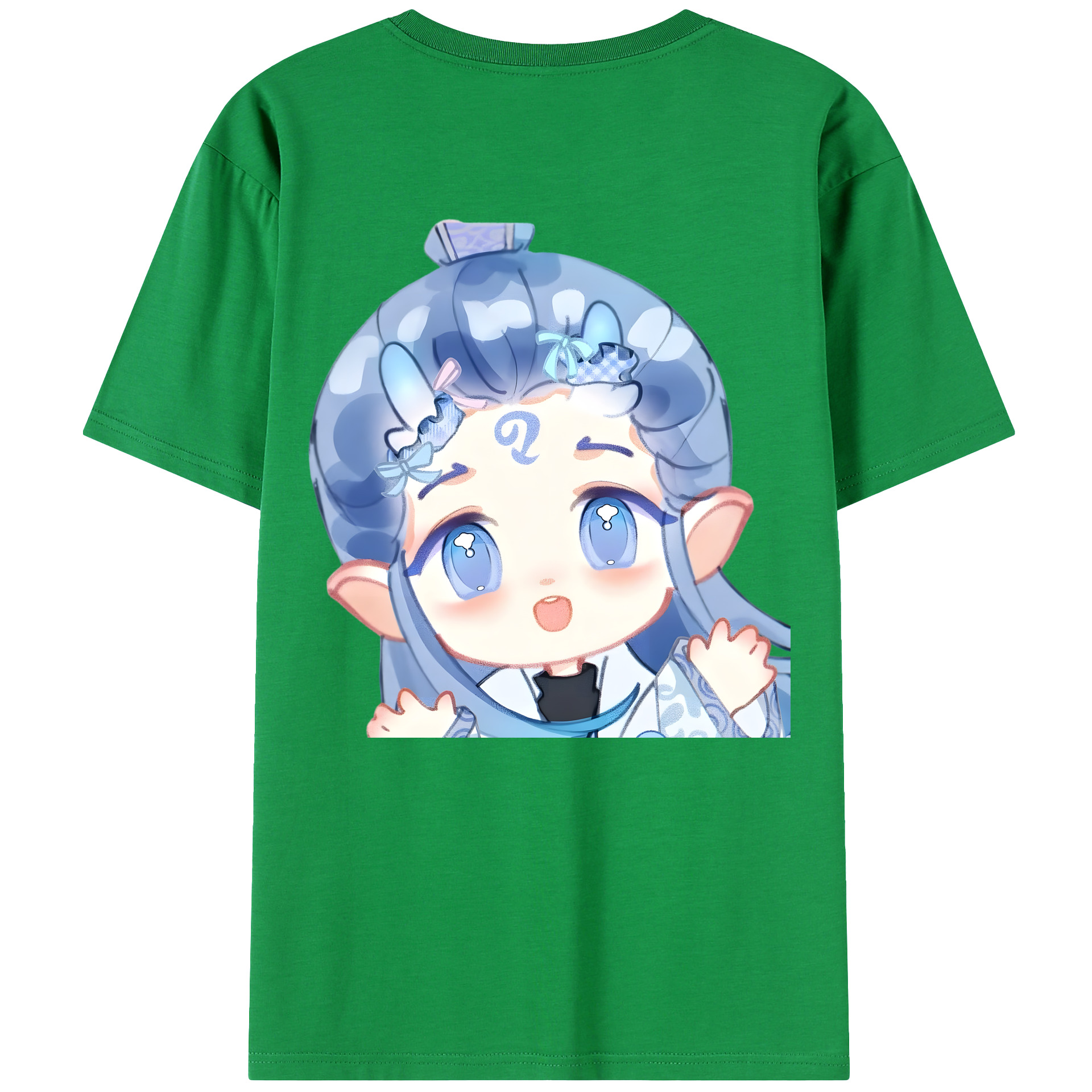 （画像用） Ne Zha 2 ナタ 魔童の大暴れ 綿100％ メンズ半袖Tシャツ（バックプリント） 通気性