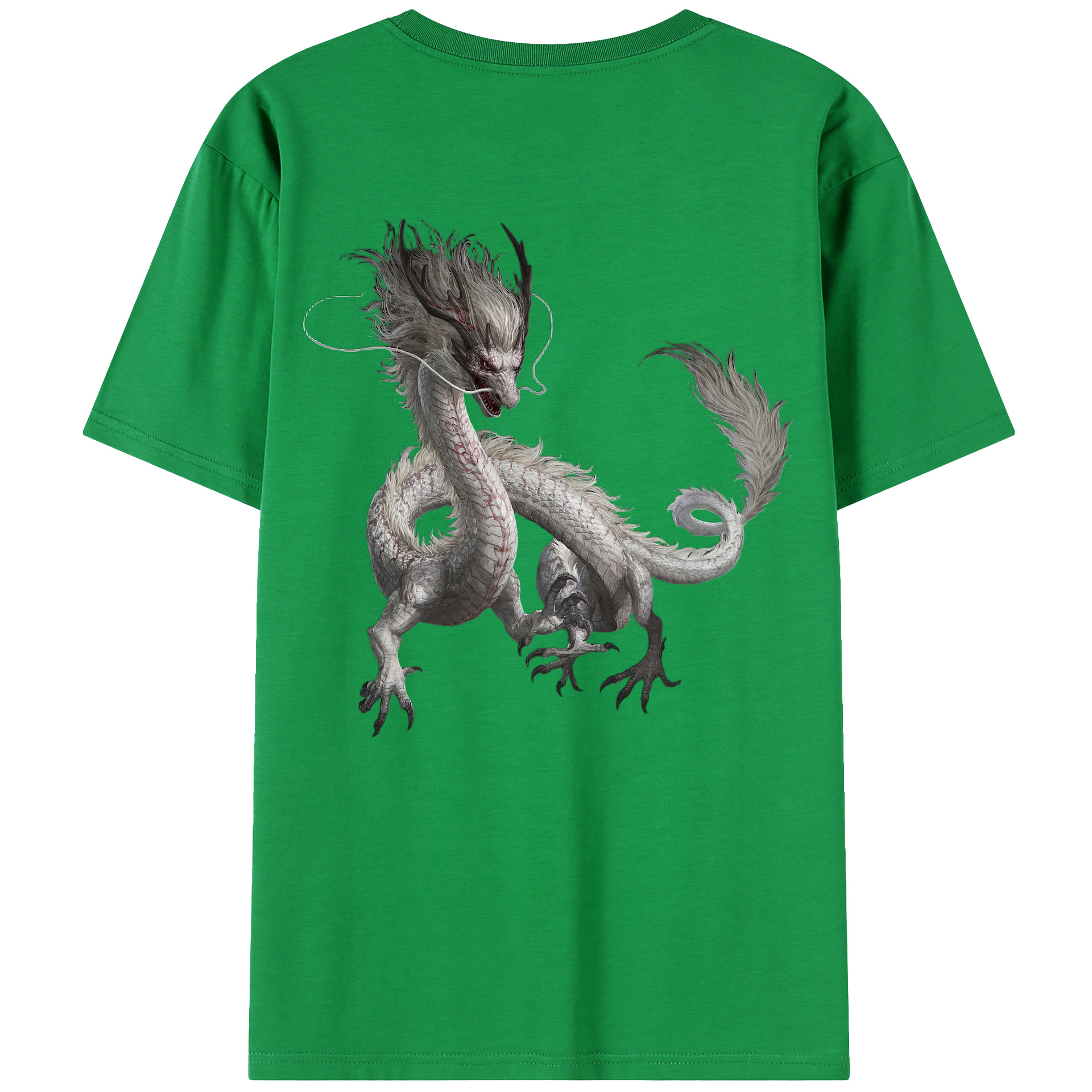 （画像用） Ne Zha 2 ナタ 魔童の大暴れ 綿100％ メンズ半袖Tシャツ（バックプリント） 通気性