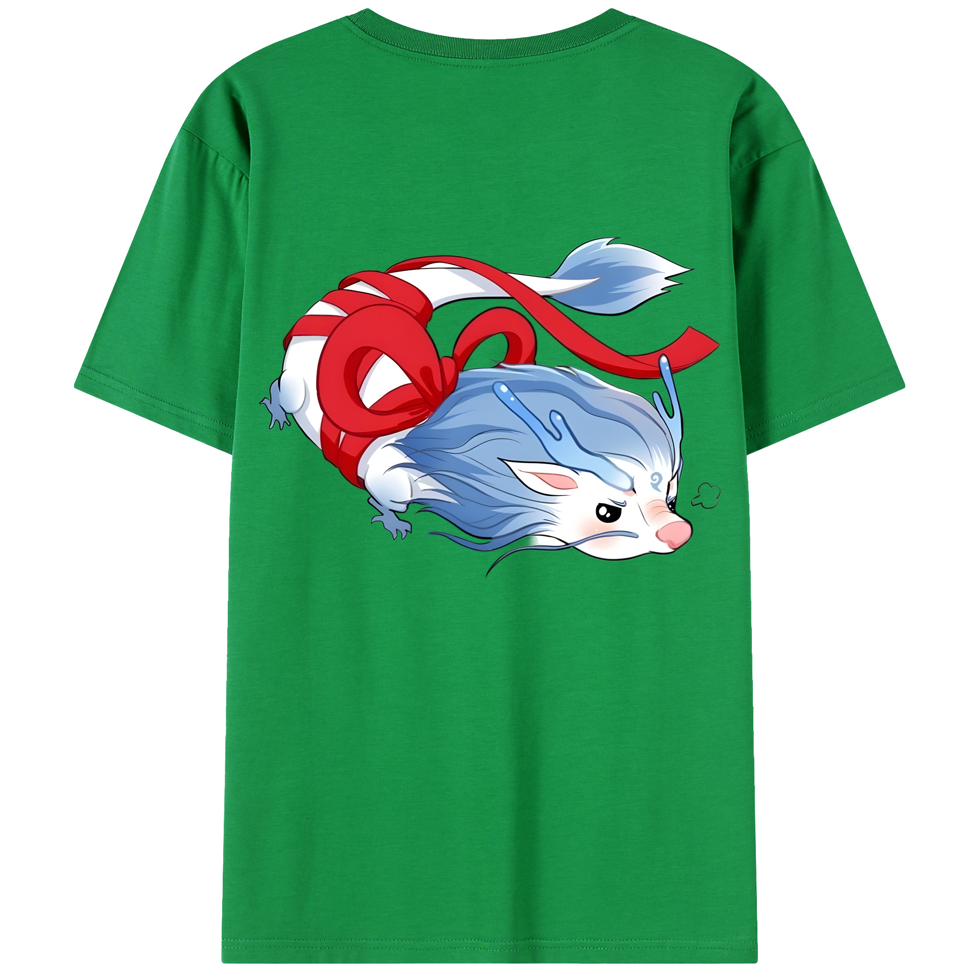 （画像用） Ne Zha 2 ナタ 魔童の大暴れ 綿100％ メンズ半袖Tシャツ（バックプリント） 通気性
