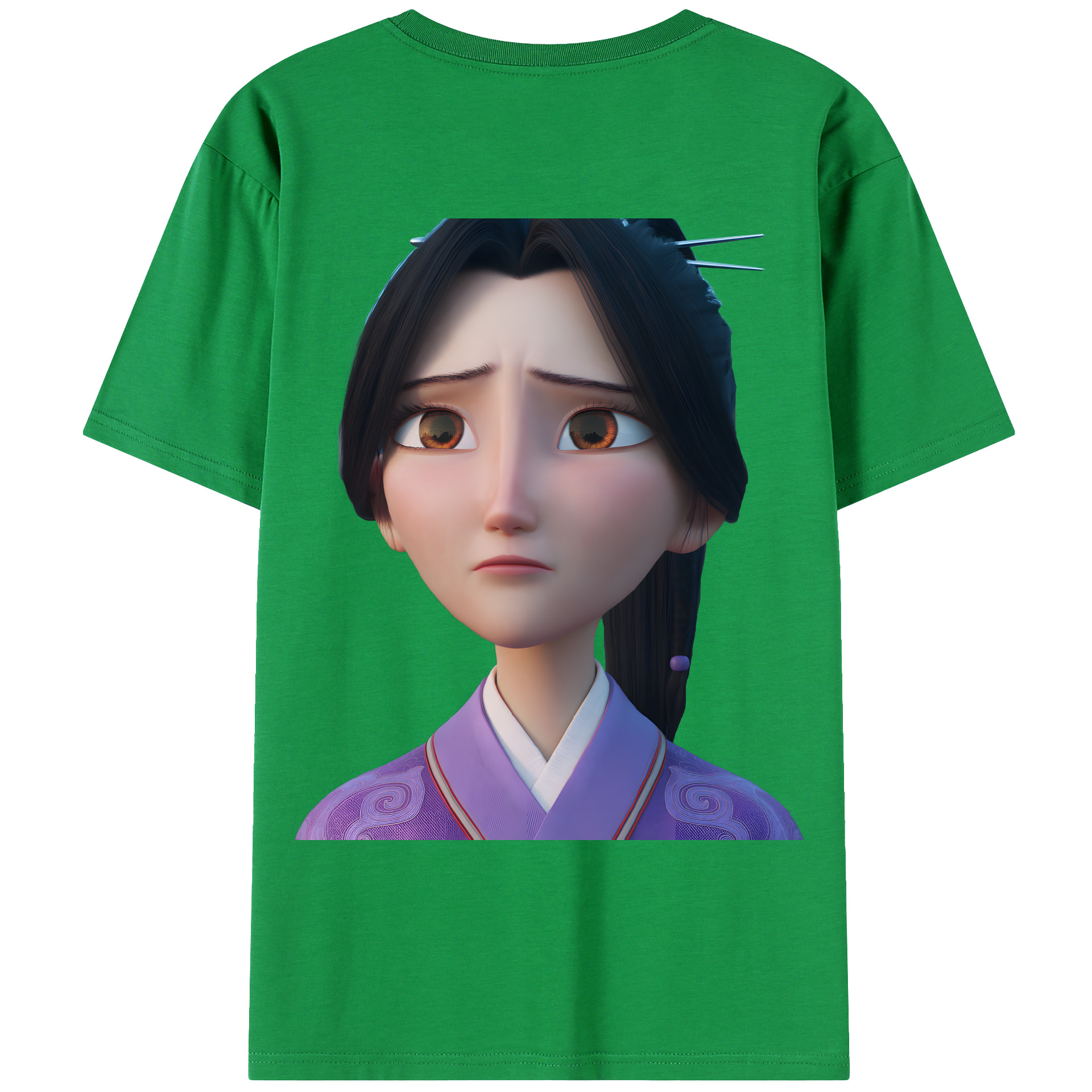 （画像用） Ne Zha 2 ナタ 魔童の大暴れ 綿100％ メンズ半袖Tシャツ（バックプリント） 通気性