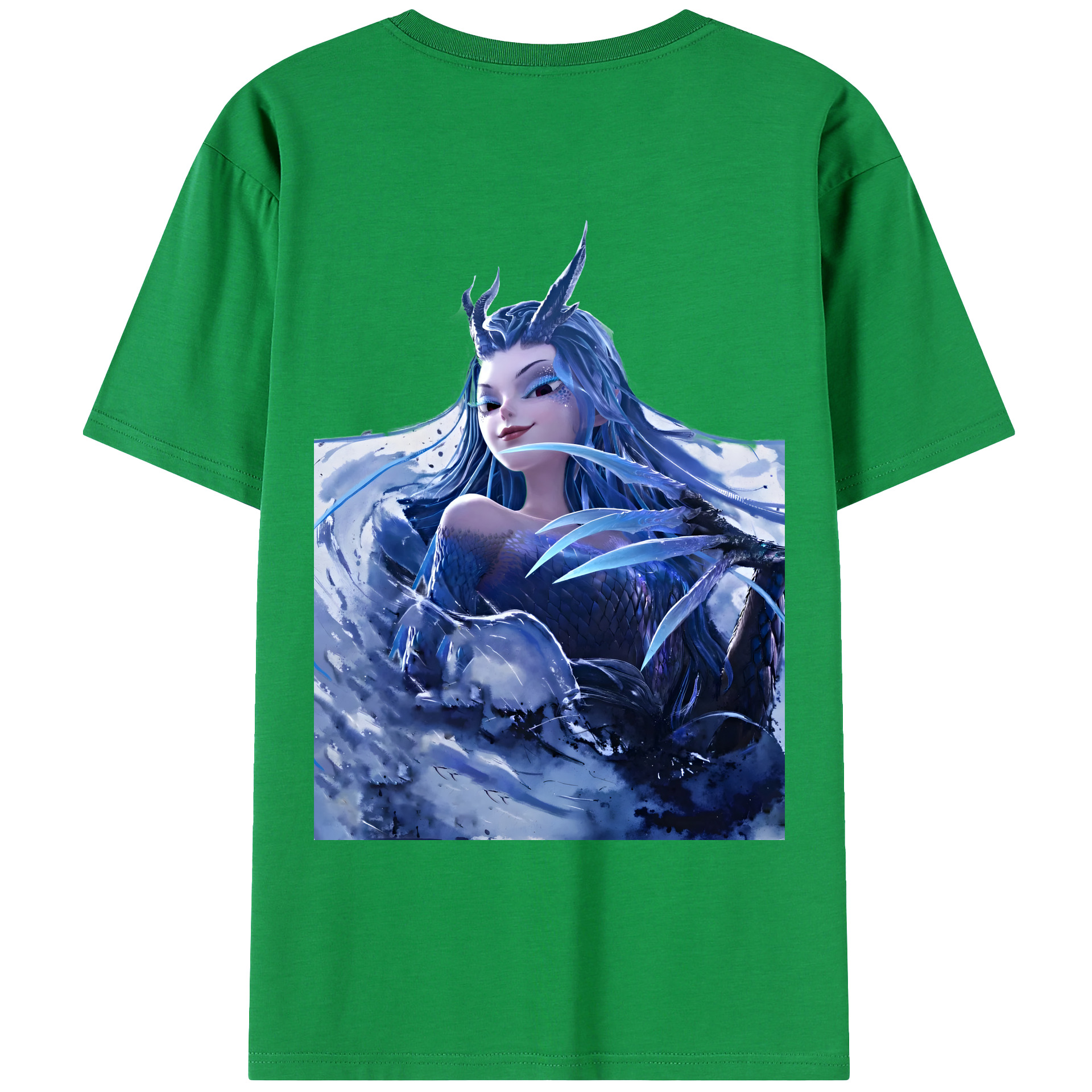 （画像用） Ne Zha 2 ナタ 魔童の大暴れ 綿100％ メンズ半袖Tシャツ（バックプリント） 通気性