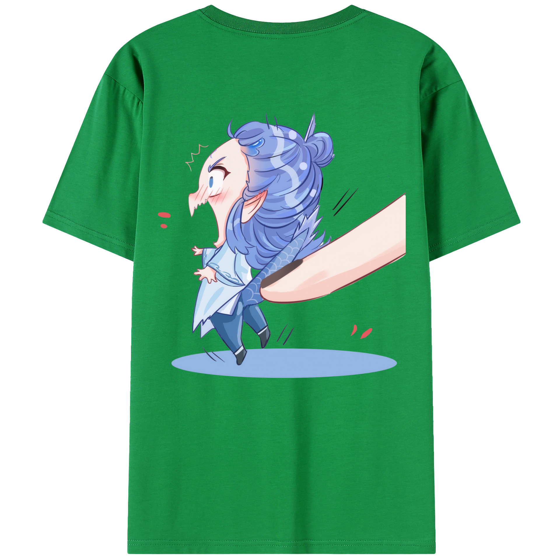 （画像用） Ne Zha 2 ナタ 魔童の大暴れ 綿100％ メンズ半袖Tシャツ（バックプリント） 通気性