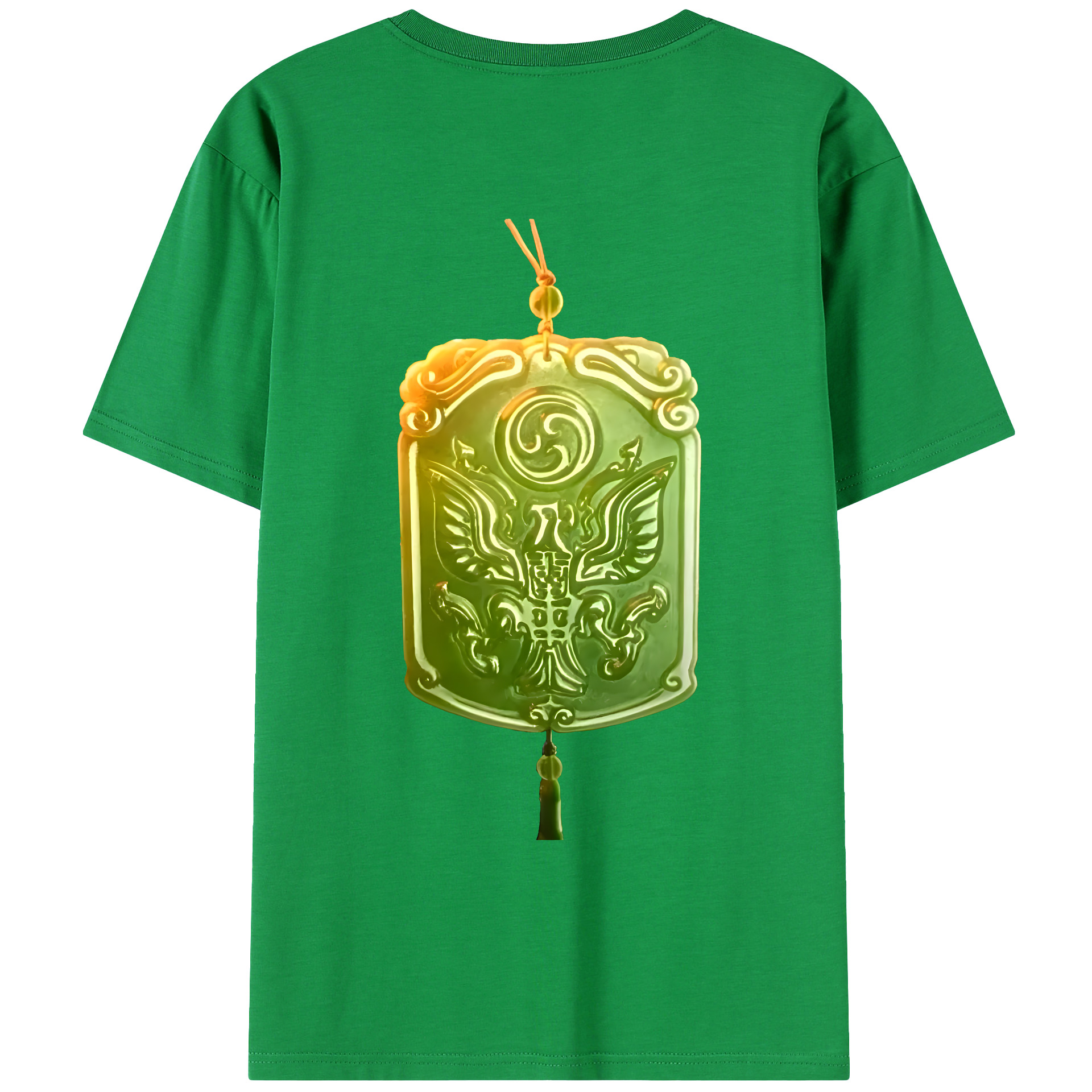 （画像用） Ne Zha 2 ナタ 魔童の大暴れ 綿100％ メンズ半袖Tシャツ（バックプリント） 通気性