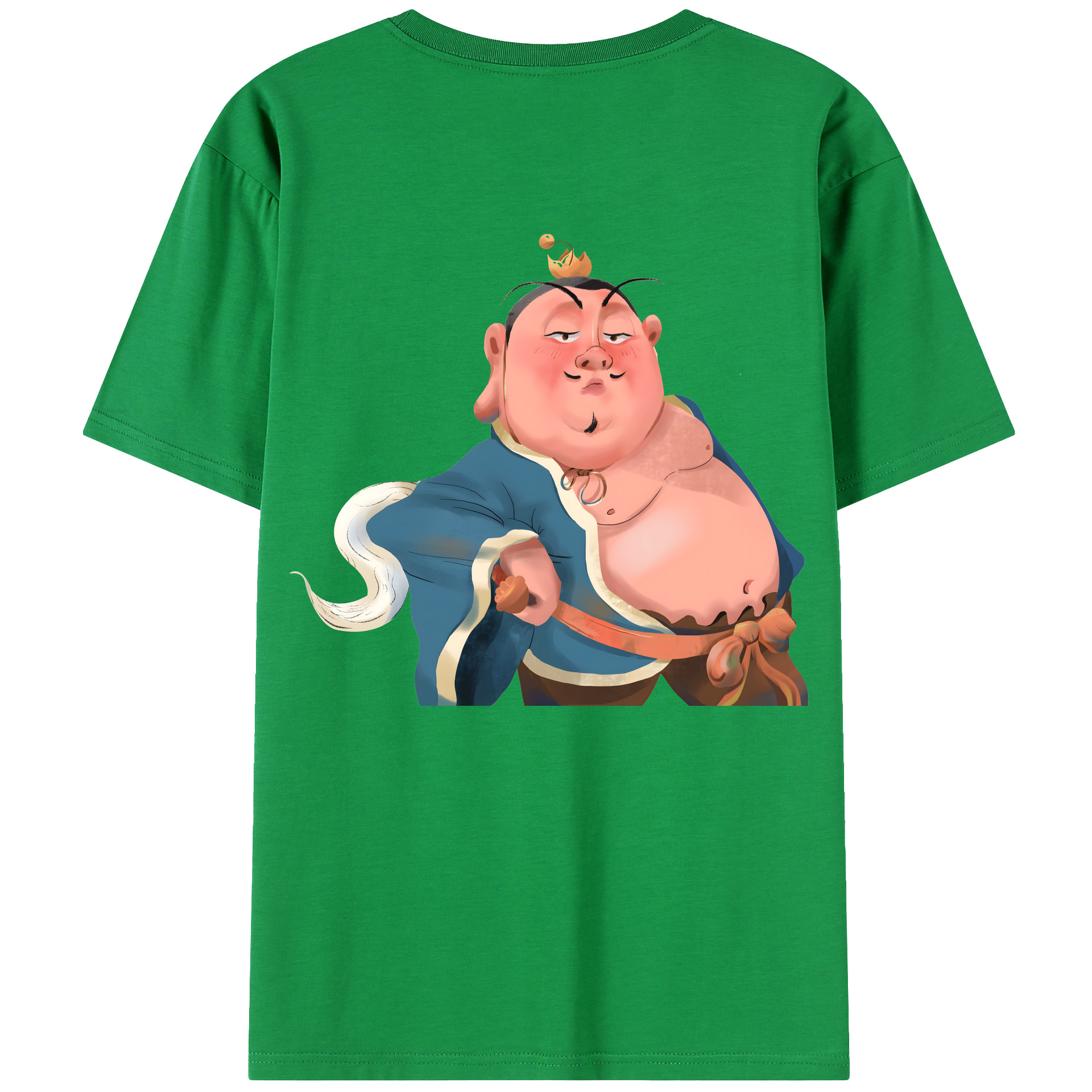 （画像用） Ne Zha 2 ナタ 魔童の大暴れ 綿100％ メンズ半袖Tシャツ（バックプリント） 通気性