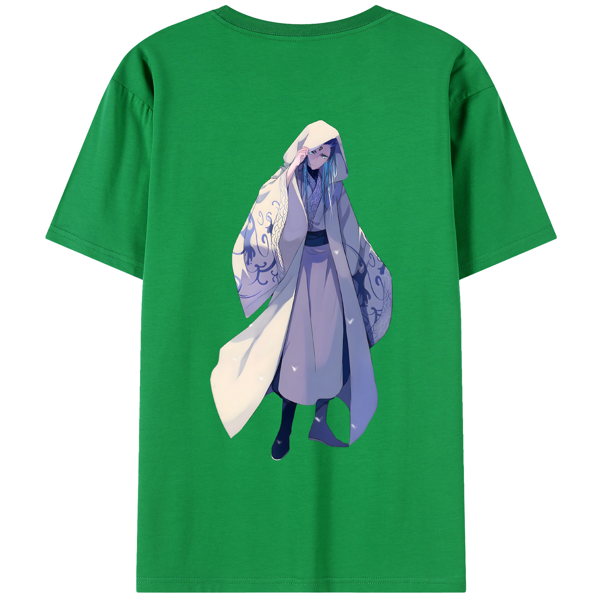 （画像用） Ne Zha 2 ナタ 魔童の大暴れ 綿100％ メンズ半袖Tシャツ（バックプリント） 通気性