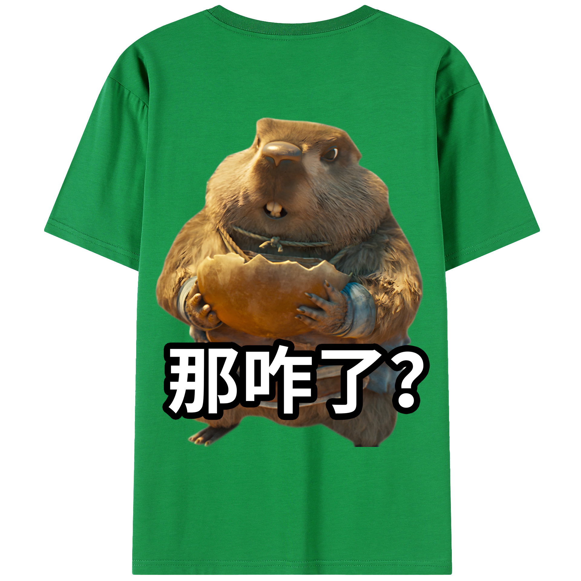 （画像用） Ne Zha 2 ナタ 魔童の大暴れ 綿100％ メンズ半袖Tシャツ（バックプリント） 通気性