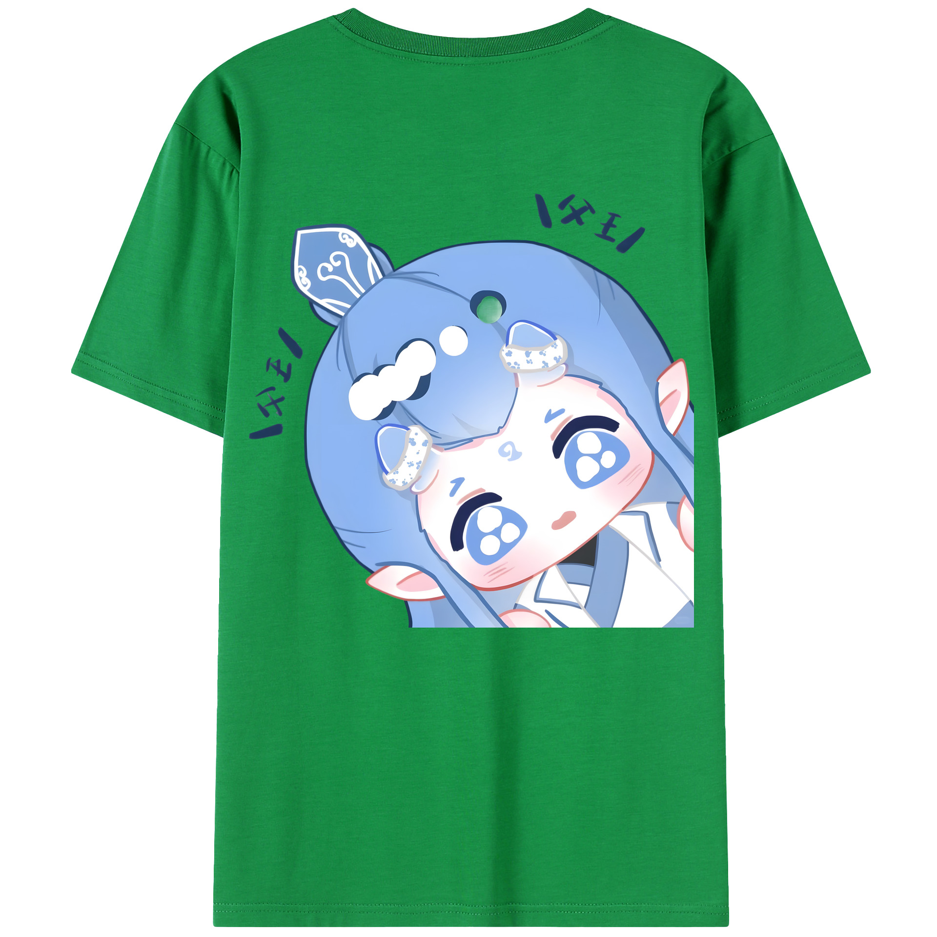 （画像用） Ne Zha 2 ナタ 魔童の大暴れ 綿100％ メンズ半袖Tシャツ（バックプリント） 通気性