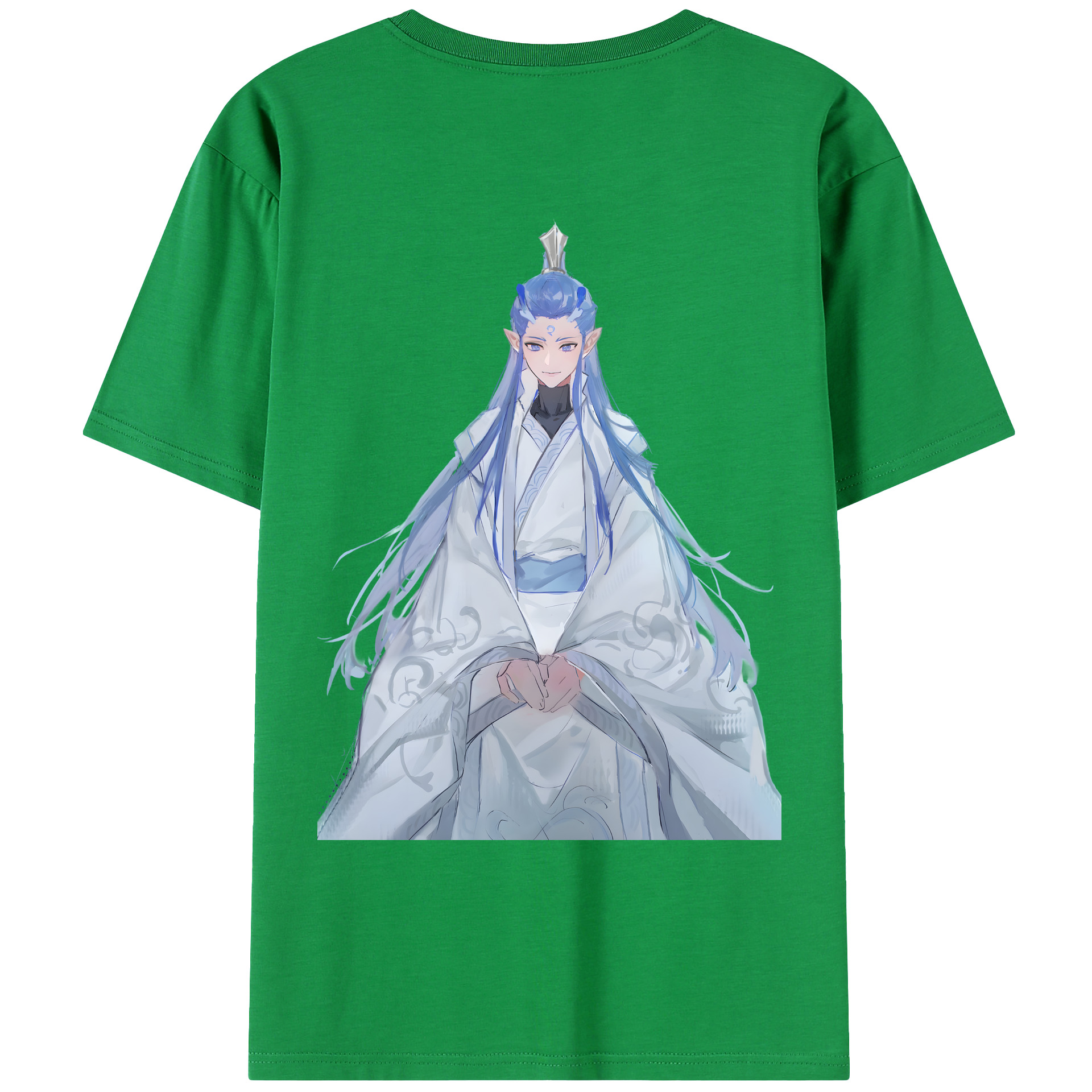 （画像用） Ne Zha 2 ナタ 魔童の大暴れ 綿100％ メンズ半袖Tシャツ（バックプリント） 通気性