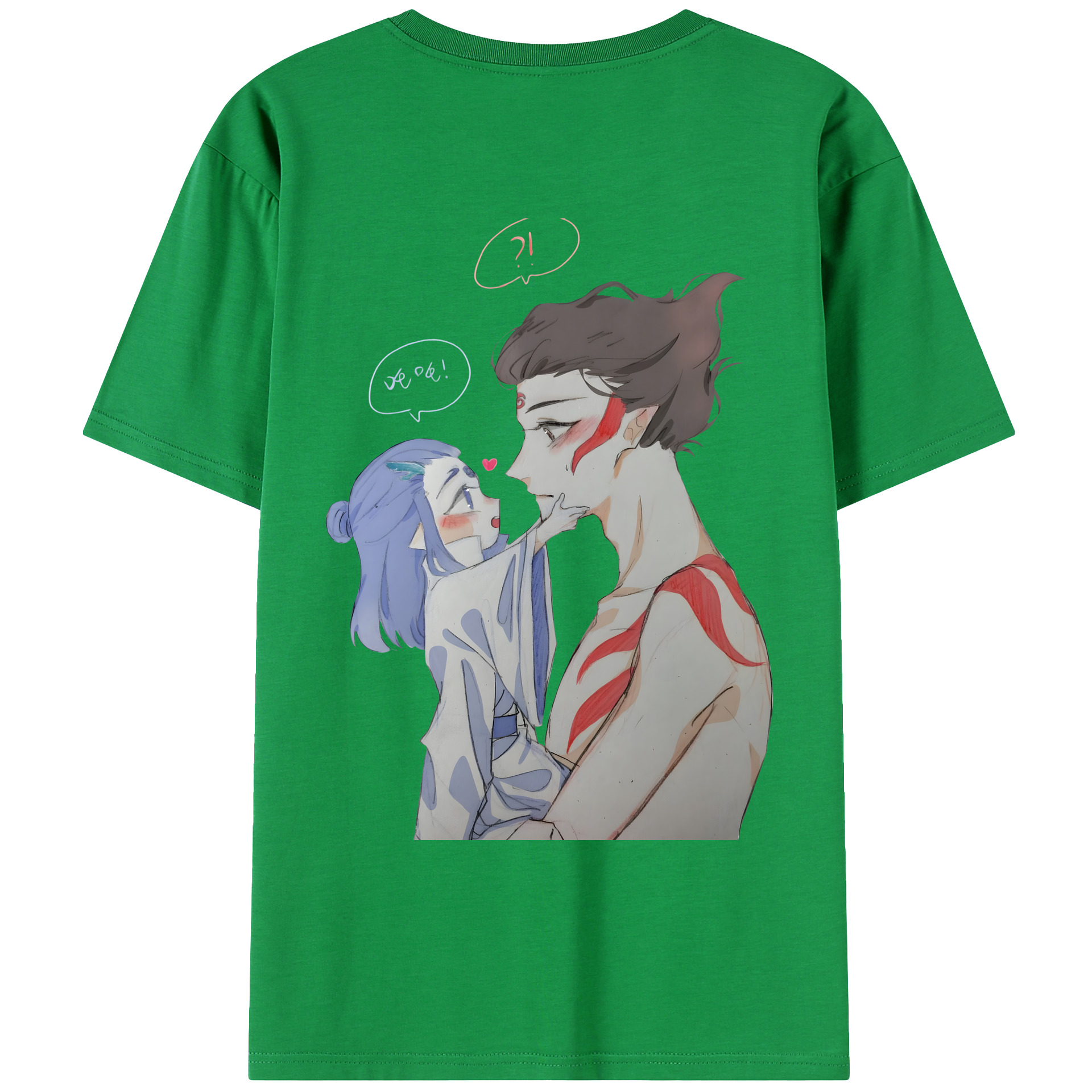 （画像用） Ne Zha 2 ナタ 魔童の大暴れ 綿100％ メンズ半袖Tシャツ（バックプリント） 通気性