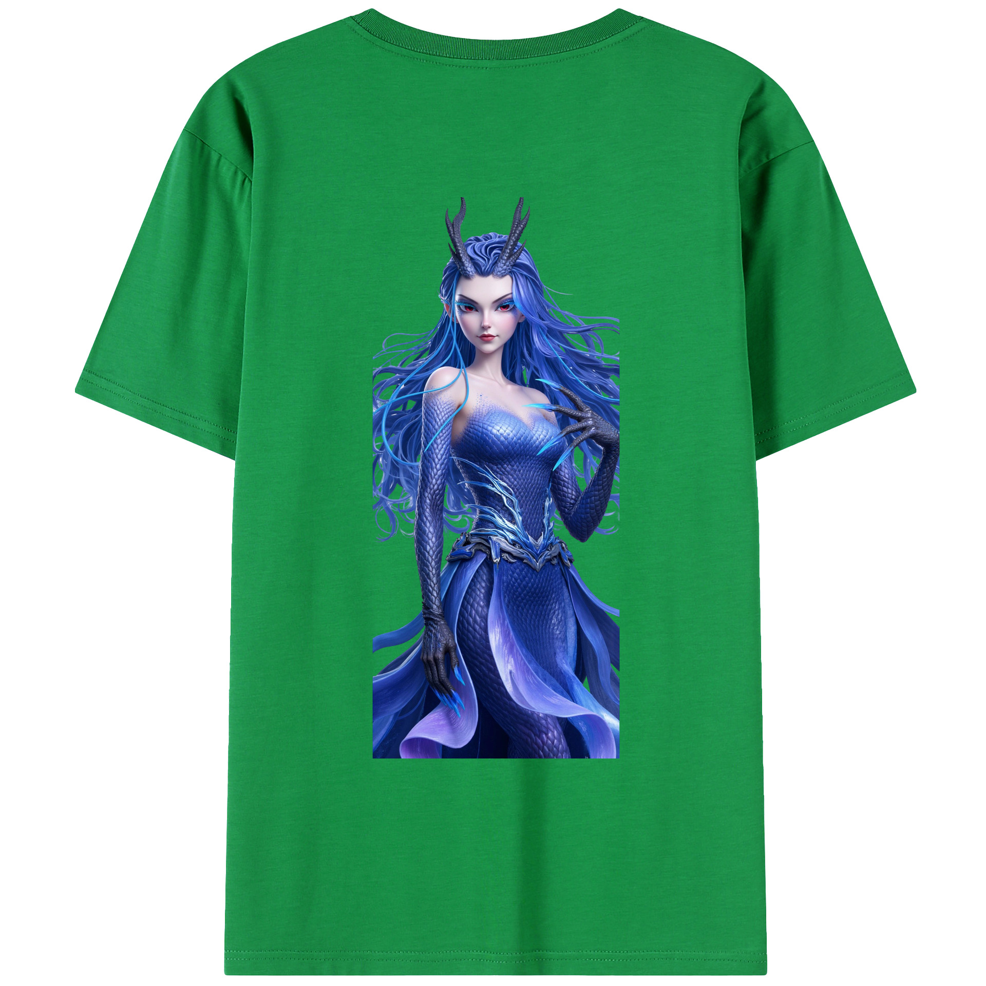 （画像用） Ne Zha 2 ナタ 魔童の大暴れ 綿100％ メンズ半袖Tシャツ（バックプリント） 通気性