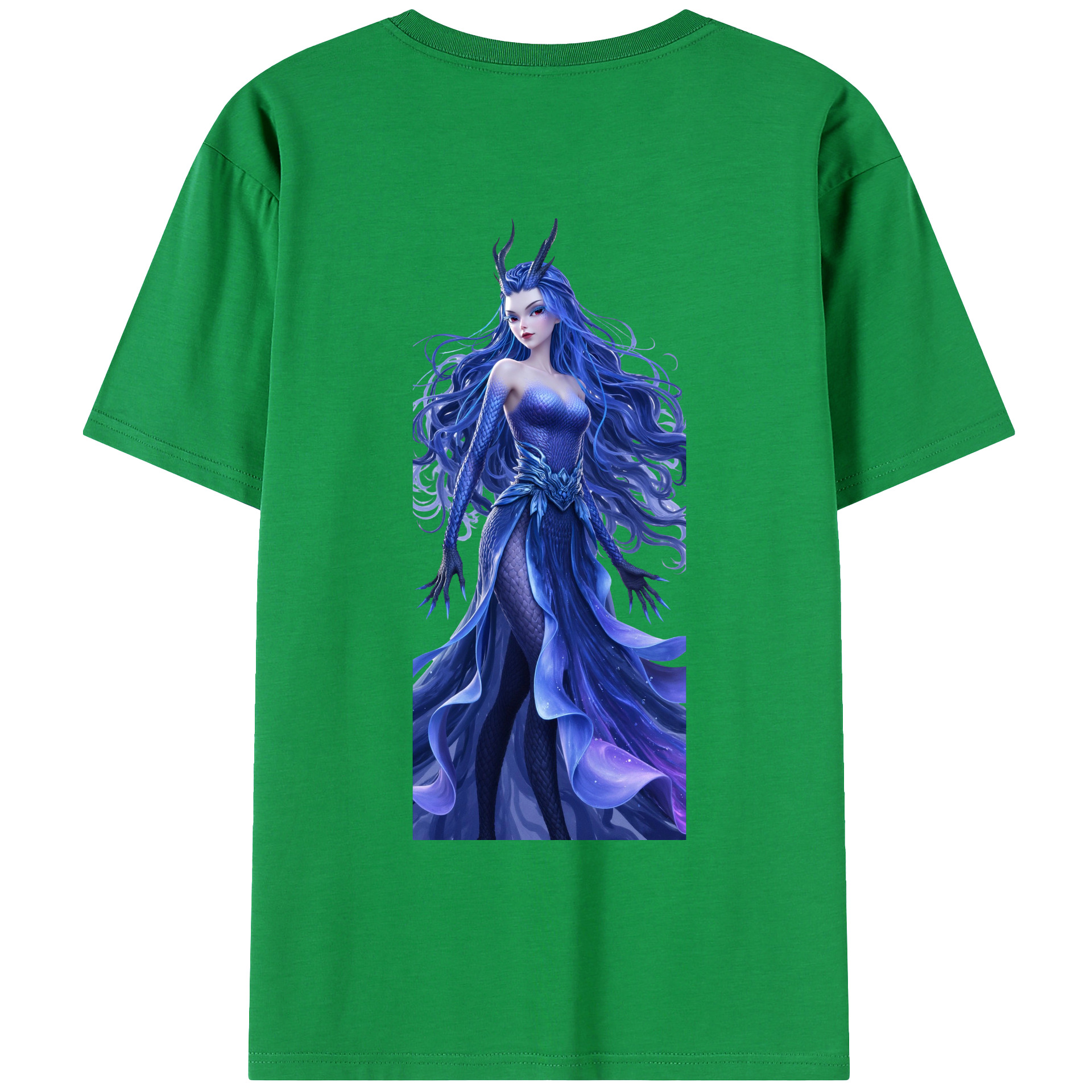 （画像用） Ne Zha 2 ナタ 魔童の大暴れ 綿100％ メンズ半袖Tシャツ（バックプリント） 通気性