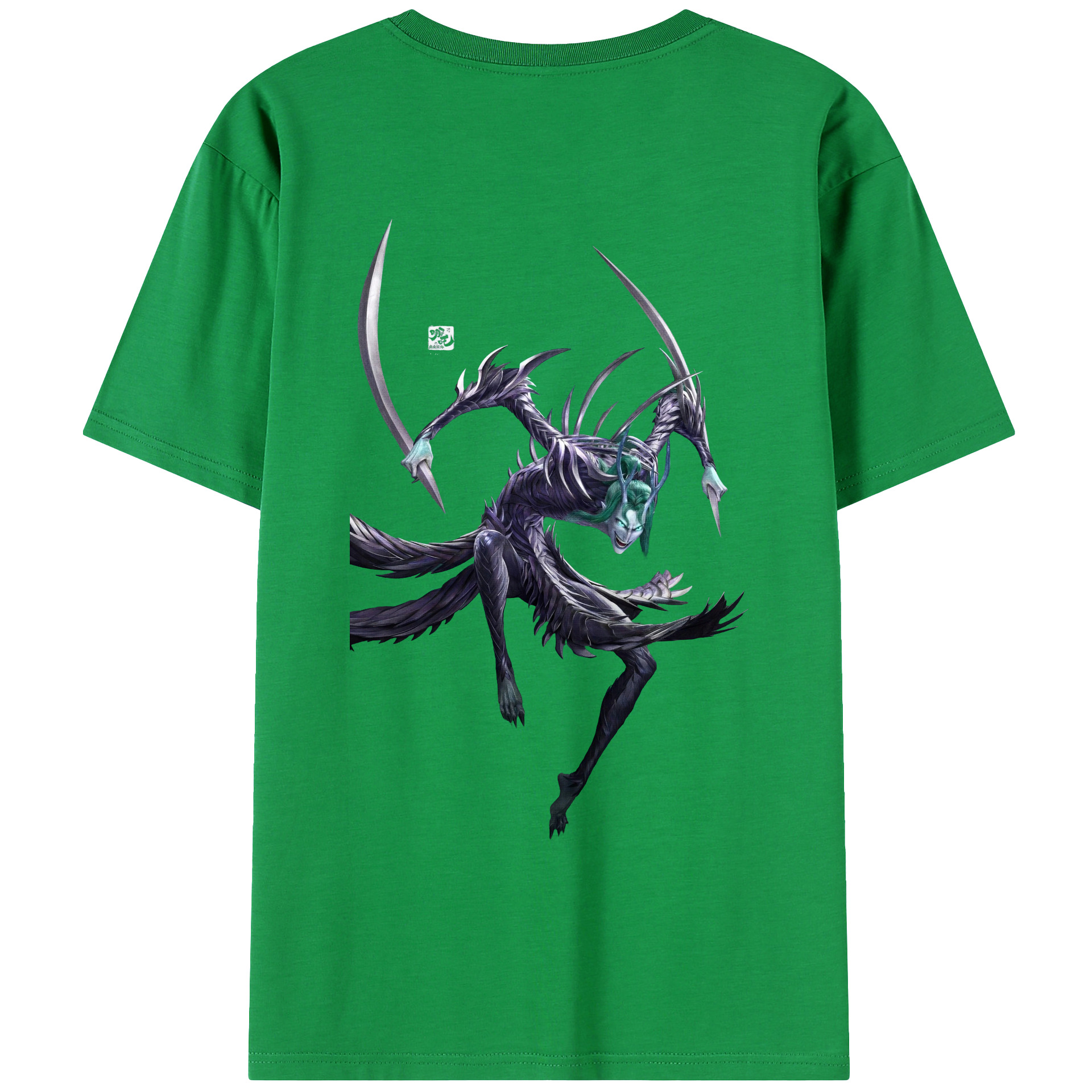 （画像用） Ne Zha 2 ナタ 魔童の大暴れ 綿100％ メンズ半袖Tシャツ（バックプリント） 通気性