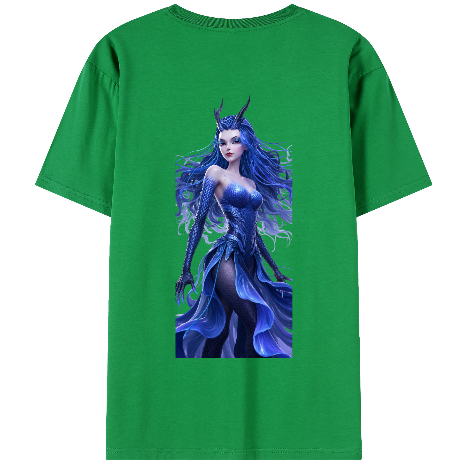 （画像用） Ne Zha 2 ナタ 魔童の大暴れ 綿100％ メンズ半袖Tシャツ（バックプリント） 通気性