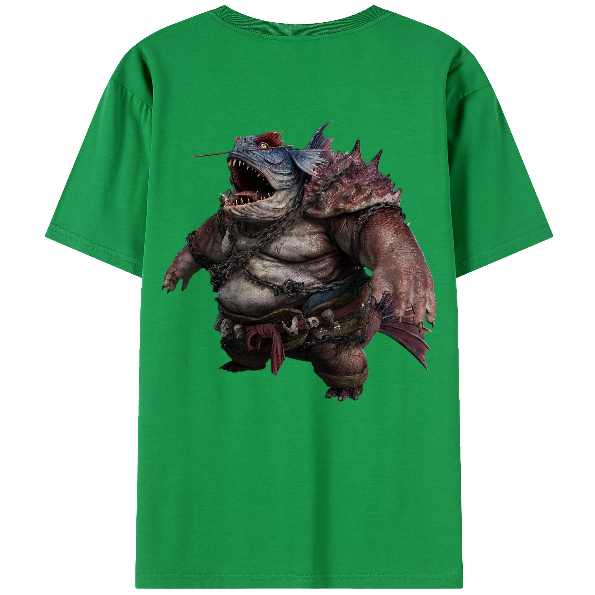 （画像用） Ne Zha 2 ナタ 魔童の大暴れ 綿100％ メンズ半袖Tシャツ（バックプリント） 通気性