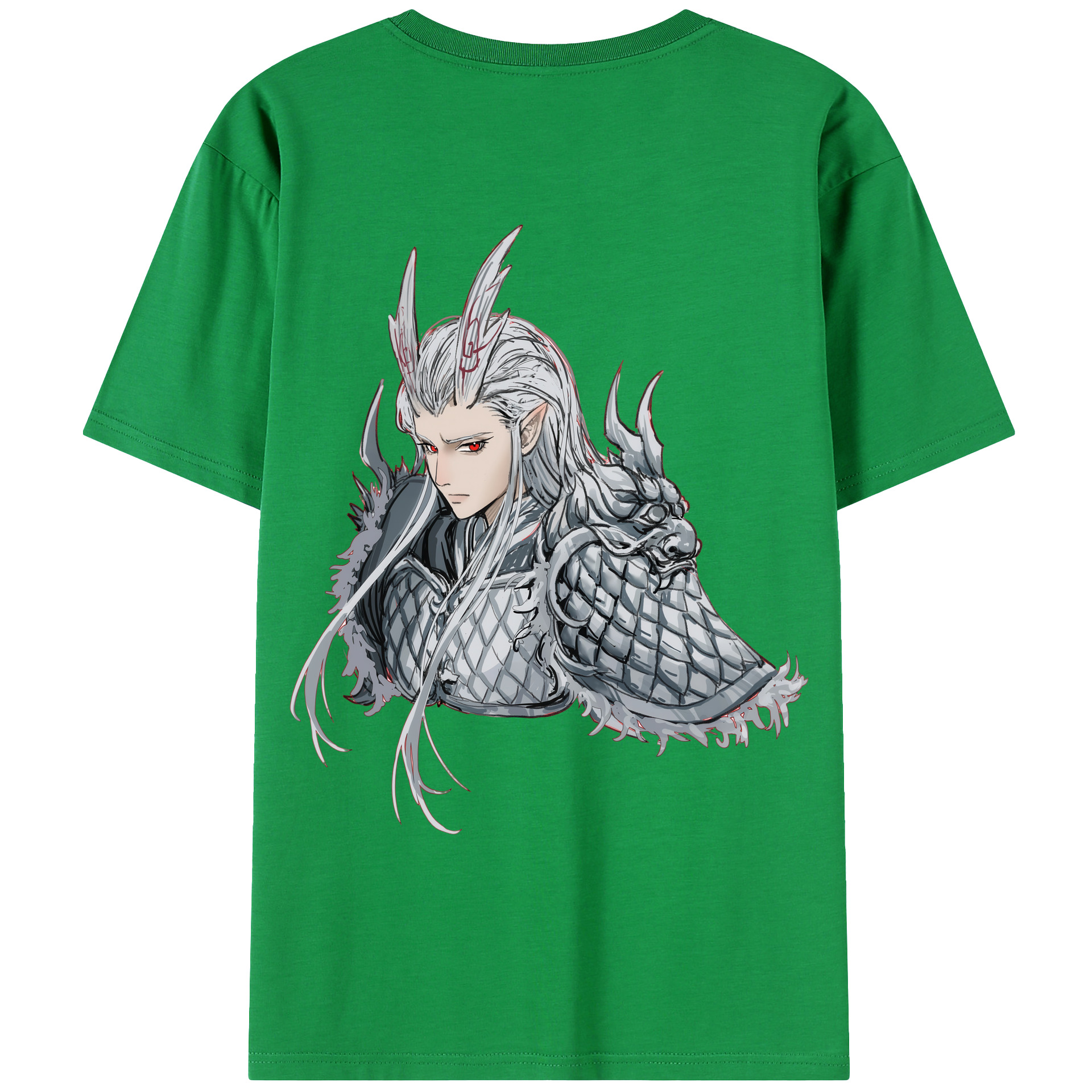 （画像用） Ne Zha 2 ナタ 魔童の大暴れ 綿100％ メンズ半袖Tシャツ（バックプリント） 通気性