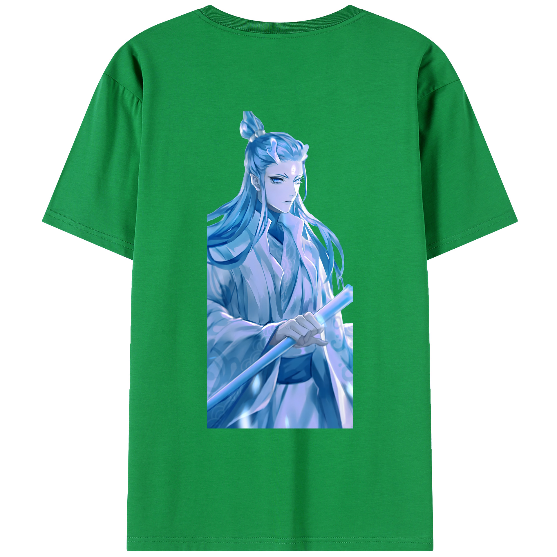（画像用） Ne Zha 2 ナタ 魔童の大暴れ 綿100％ メンズ半袖Tシャツ（バックプリント） 通気性