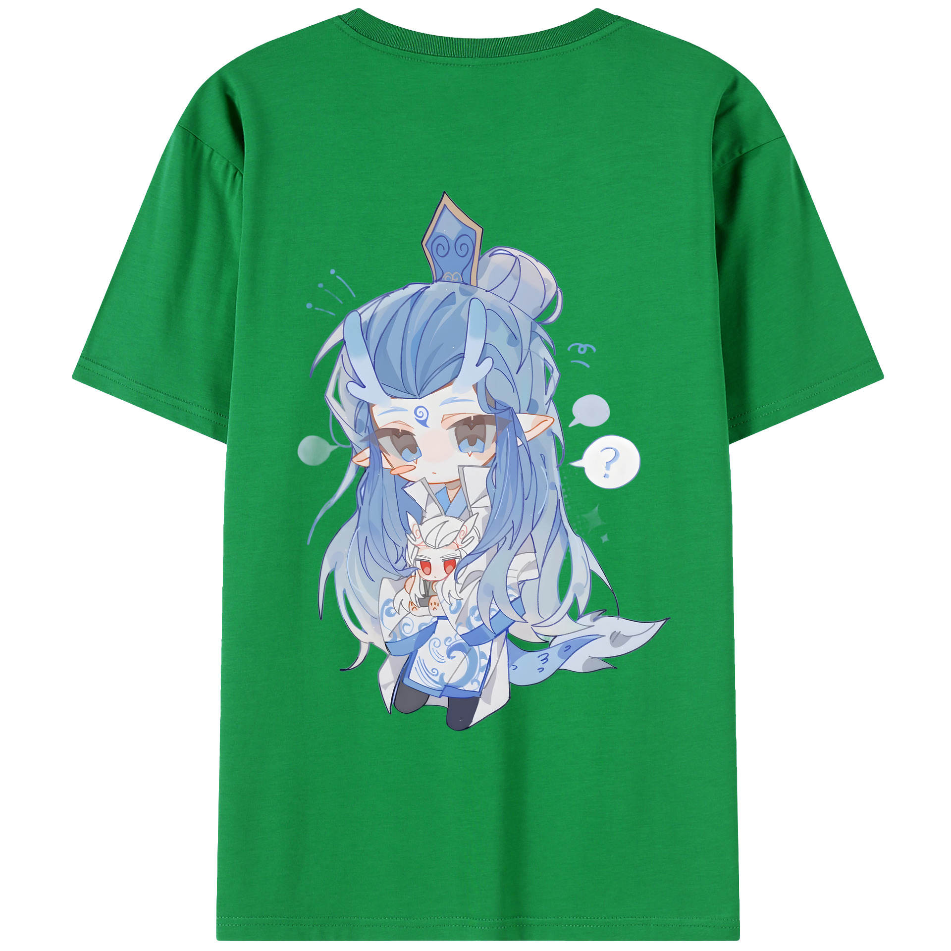 （画像用） Ne Zha 2 ナタ 魔童の大暴れ 綿100％ メンズ半袖Tシャツ（バックプリント） 通気性