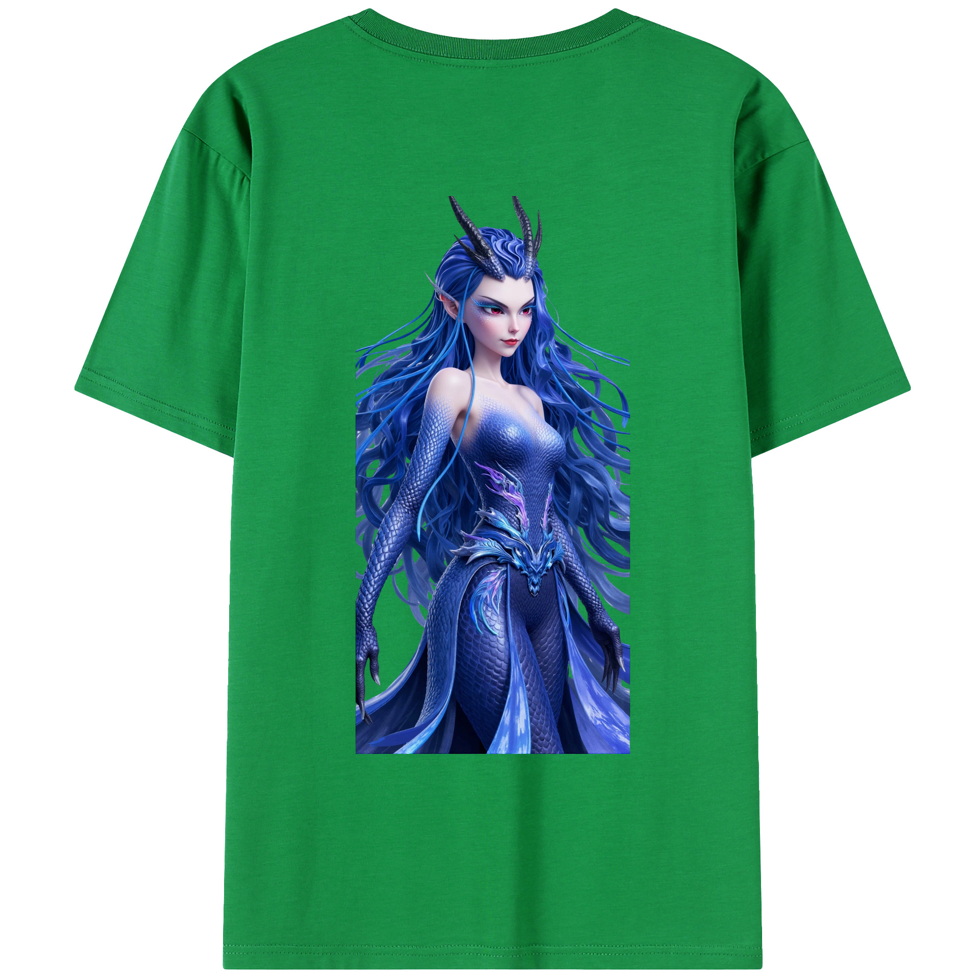 （画像用） Ne Zha 2 ナタ 魔童の大暴れ 綿100％ メンズ半袖Tシャツ（バックプリント） 通気性