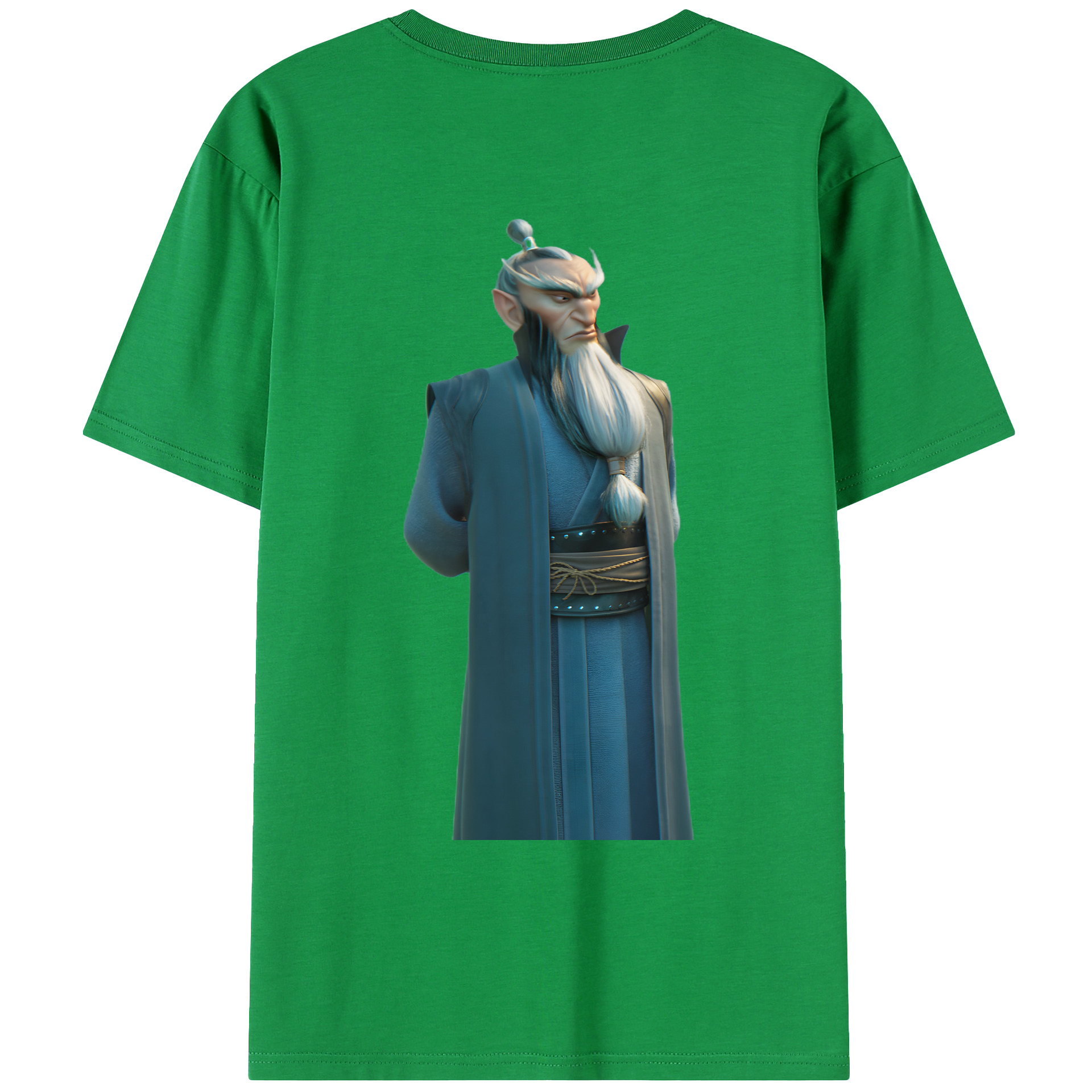 （画像用） Ne Zha 2 ナタ 魔童の大暴れ 綿100％ メンズ半袖Tシャツ（バックプリント） 通気性