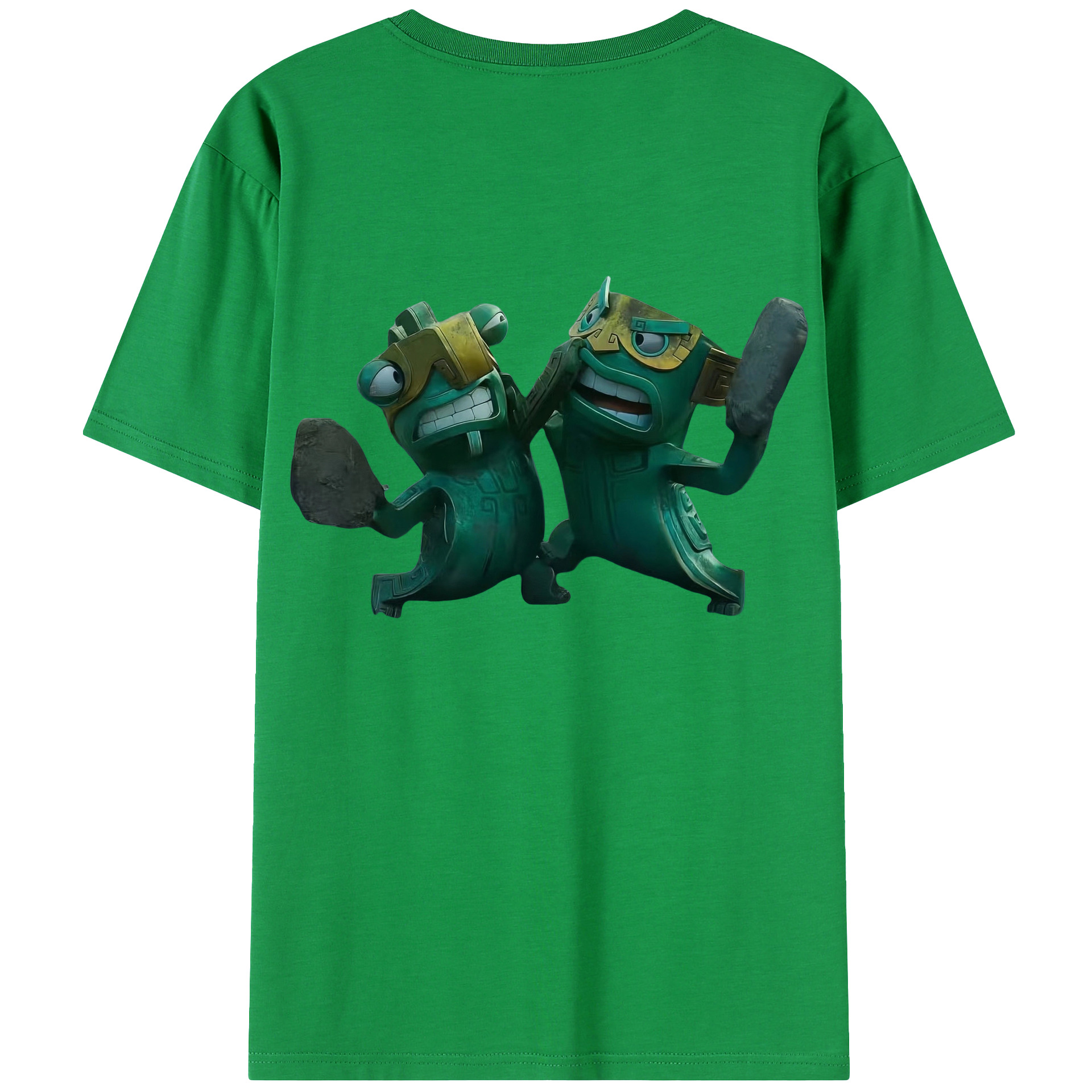 （画像用） Ne Zha 2 ナタ 魔童の大暴れ 綿100％ メンズ半袖Tシャツ（バックプリント） 通気性