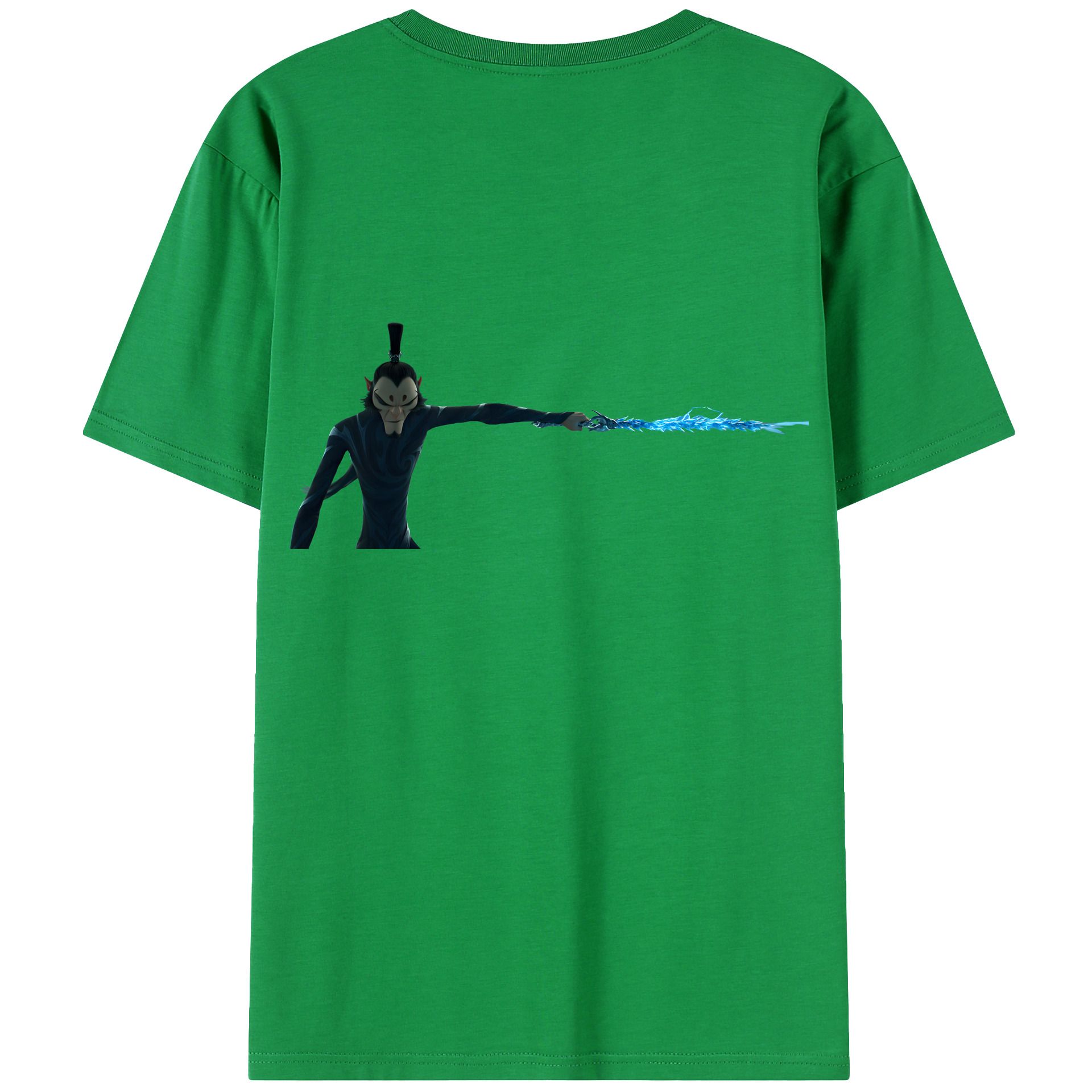 （画像用） Ne Zha 2 ナタ 魔童の大暴れ 綿100％ メンズ半袖Tシャツ（バックプリント） 通気性
