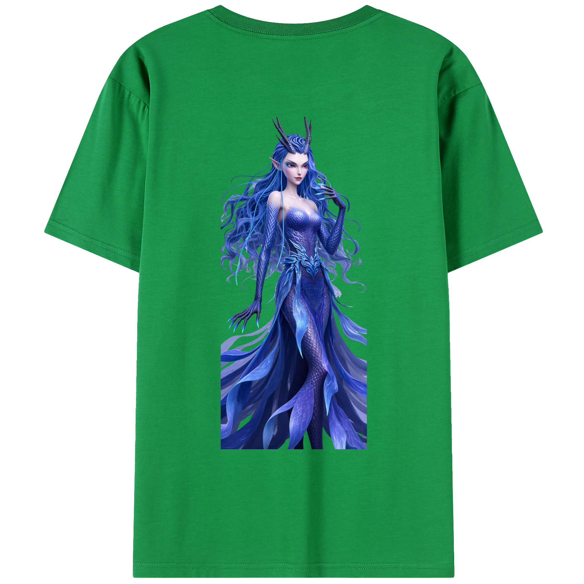 （画像用） Ne Zha 2 ナタ 魔童の大暴れ 綿100％ メンズ半袖Tシャツ（バックプリント） 通気性