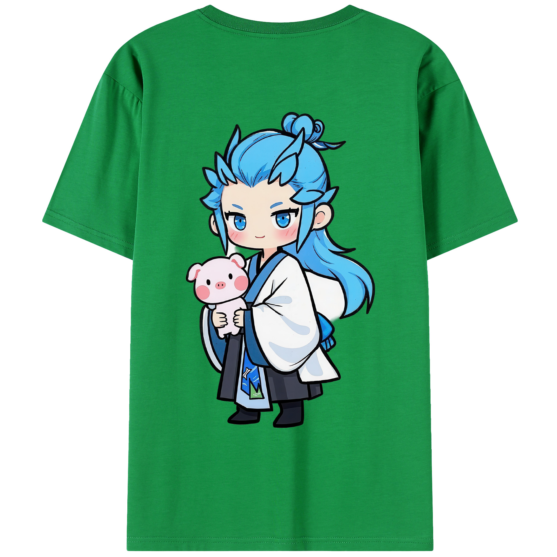 （画像用） Ne Zha 2 ナタ 魔童の大暴れ 綿100％ メンズ半袖Tシャツ（バックプリント） 通気性