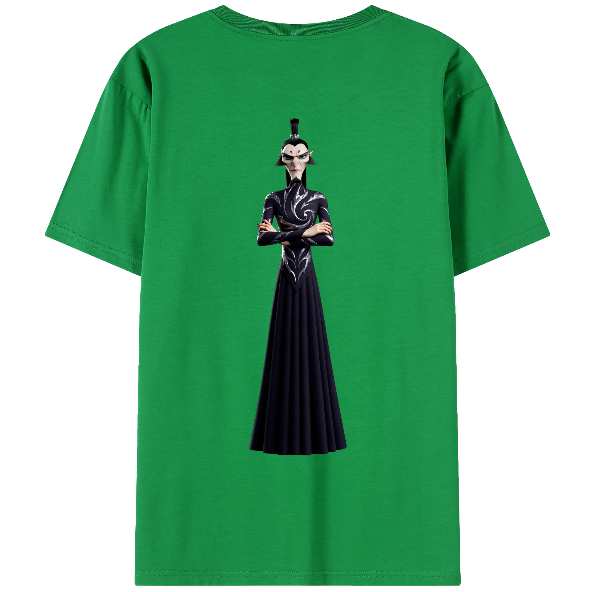 （画像用） Ne Zha 2 ナタ 魔童の大暴れ 綿100％ メンズ半袖Tシャツ（バックプリント） 通気性
