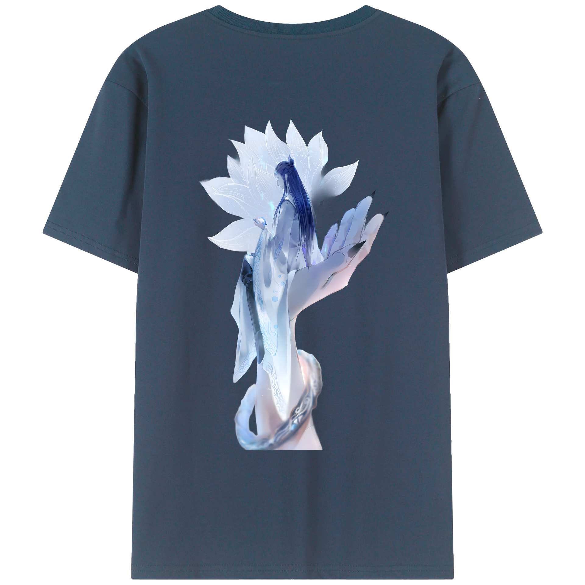 （画像用） Ne Zha 2 ナタ 魔童の大暴れ 綿100％ メンズ半袖Tシャツ（バックプリント） 通気性