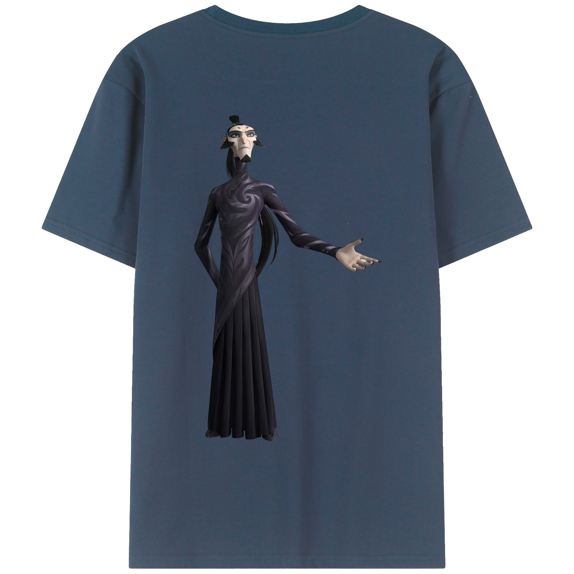 （画像用） Ne Zha 2 ナタ 魔童の大暴れ 綿100％ メンズ半袖Tシャツ（バックプリント） 通気性
