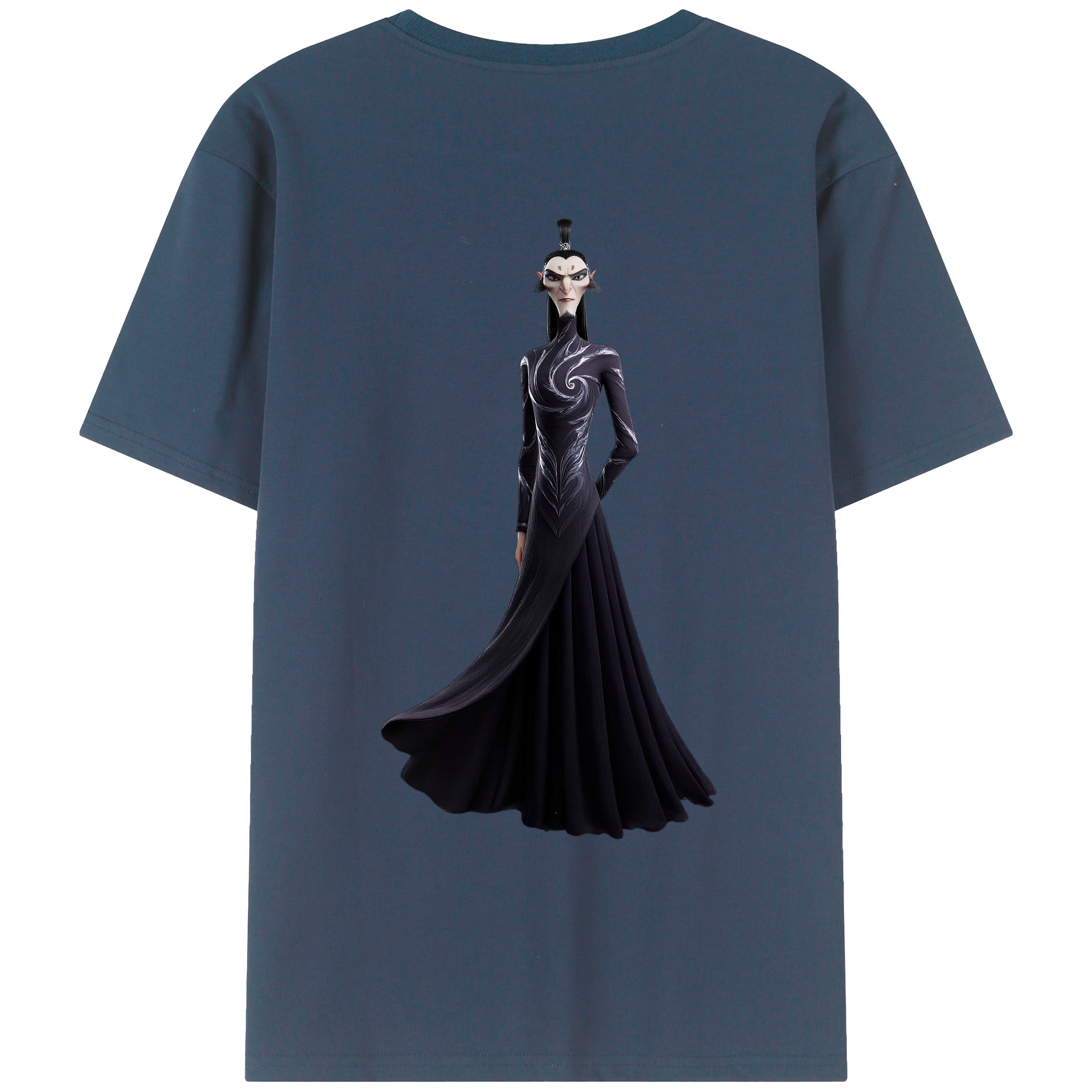 （画像用） Ne Zha 2 ナタ 魔童の大暴れ 綿100％ メンズ半袖Tシャツ（バックプリント） 通気性